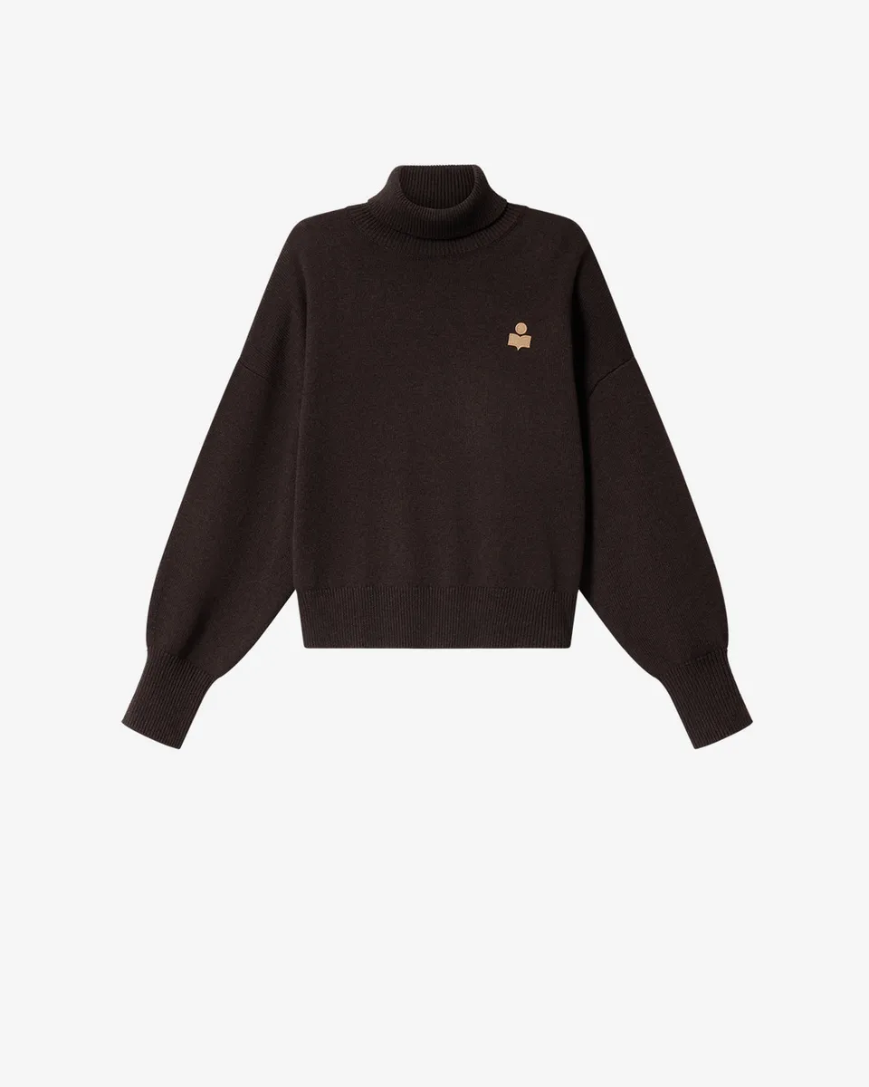 Isabel Marant Nasha PU0663 pull col roulé chocolat