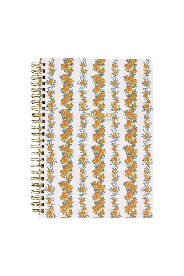 Paul & Joe carnet A5 imprimé floral beige ligné
