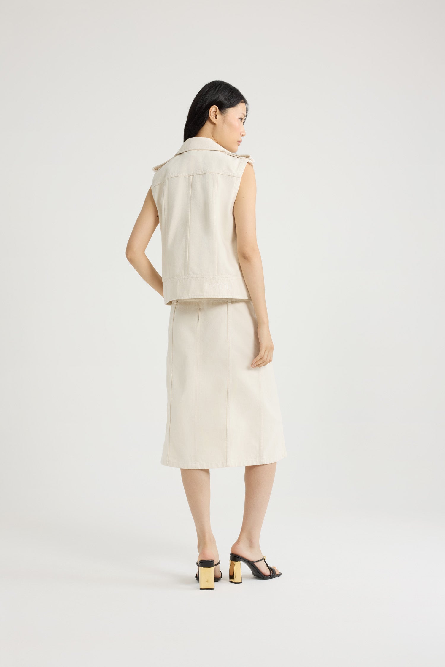 Patou Denim OU037 veste jean coton écru Naturel