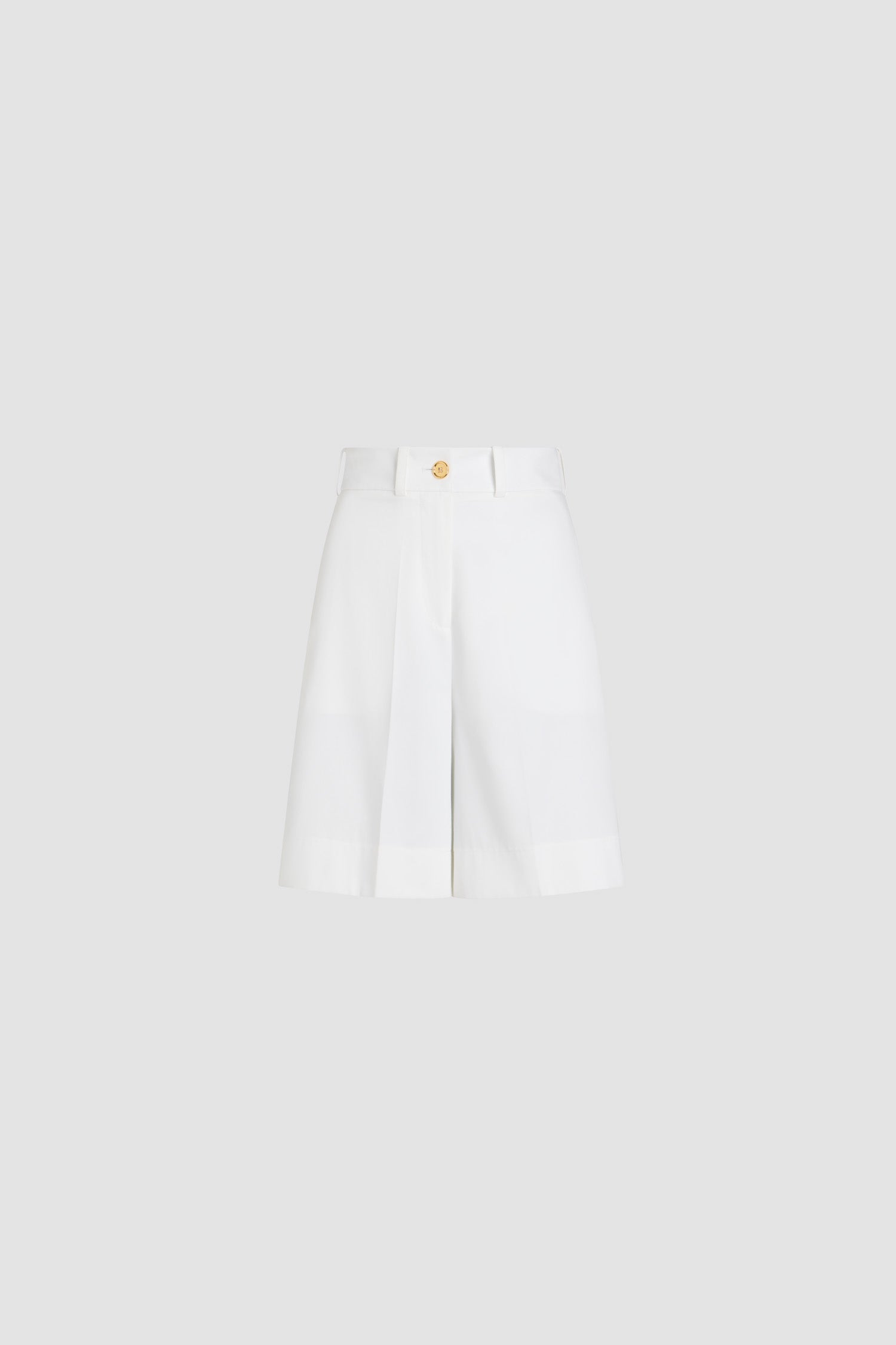 Patou P25TR0480074001W bermuda blanc coton gabardine