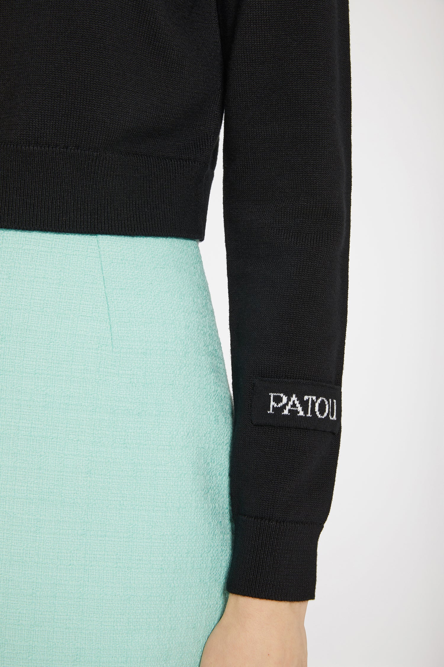 Patou Knitwear P24KN180 pull coton laine noir