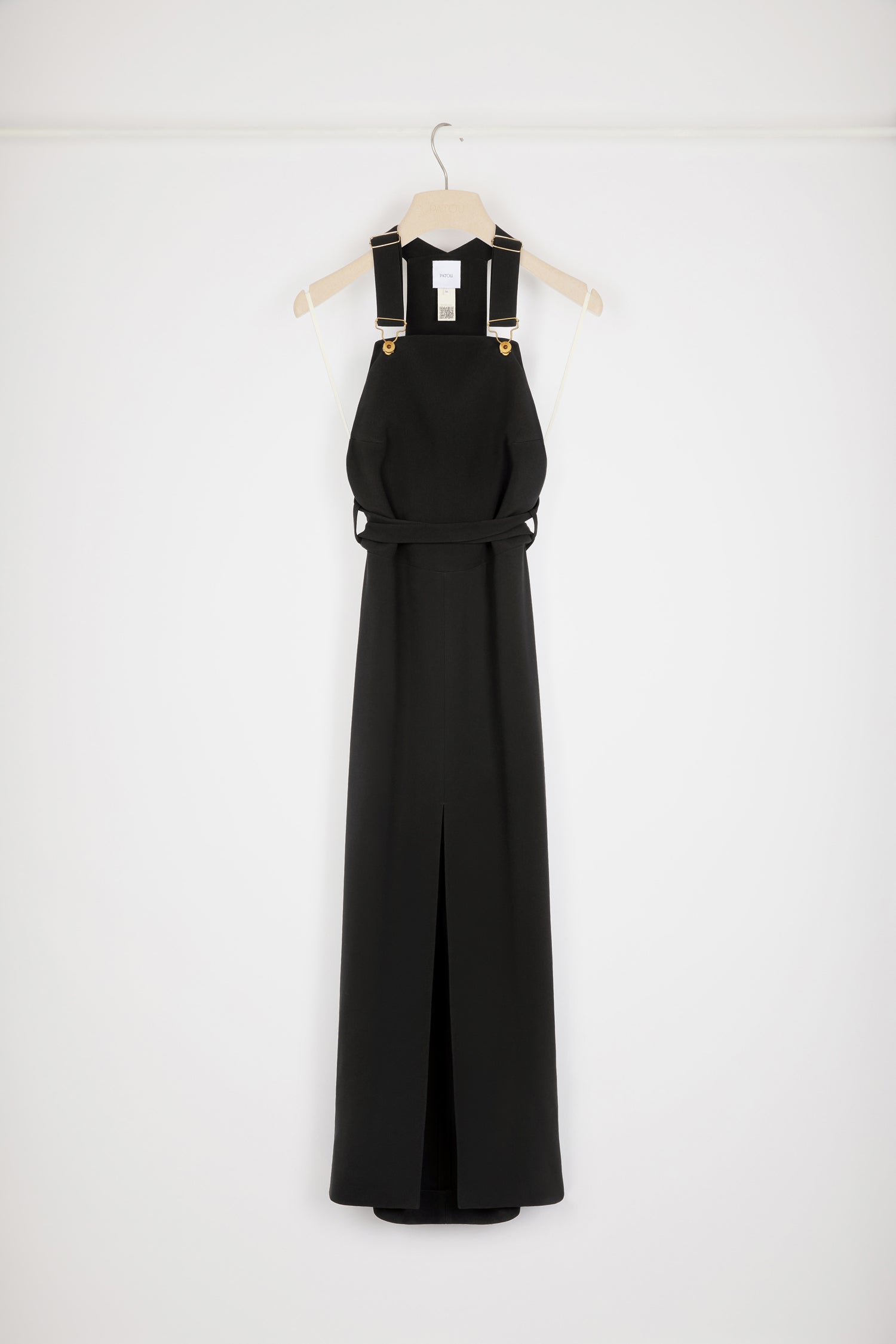 Patou DR116 robe midi salopette crêpe technique noir 34-44