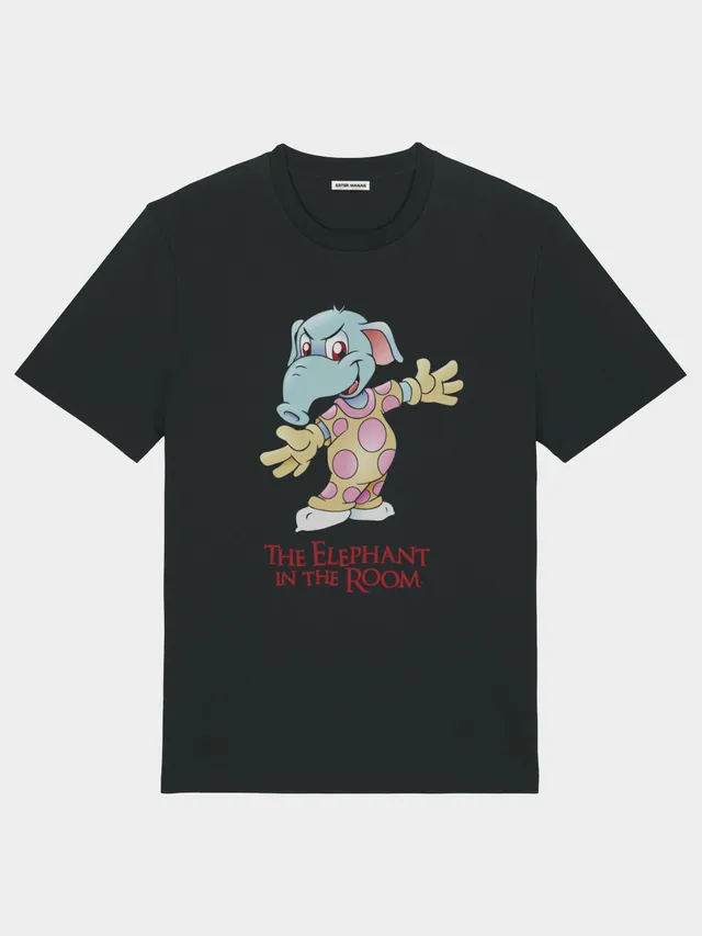Ester Manas Tops Printed Elephant T-shirt coton imprimé