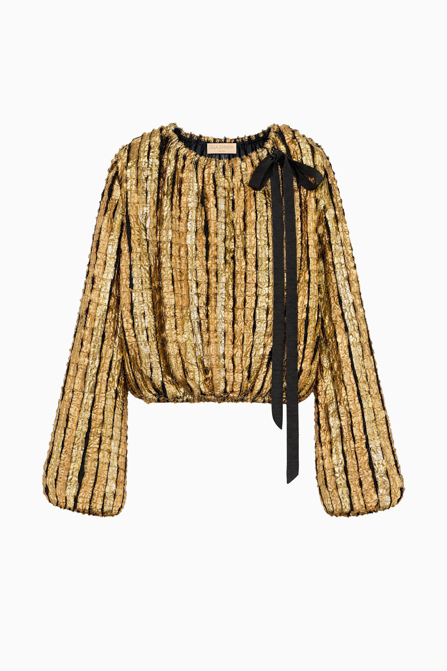 Ulla Johnson Eden veste lurex Gold damier oversize