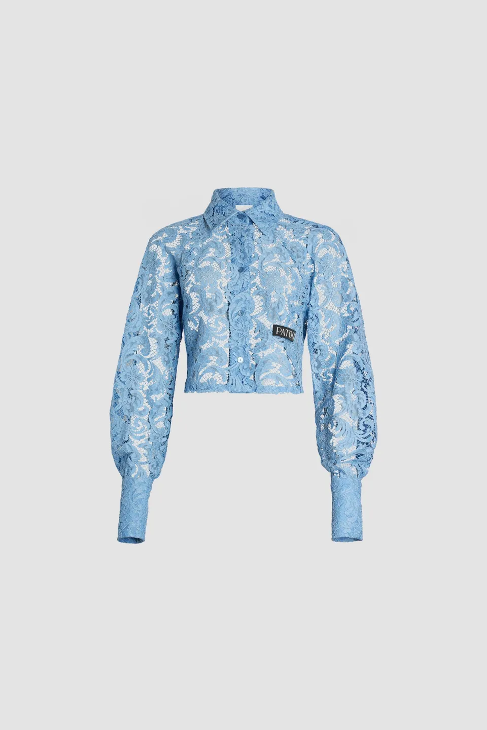 Patou BL033 chemise dentelle coton bio bleu 34