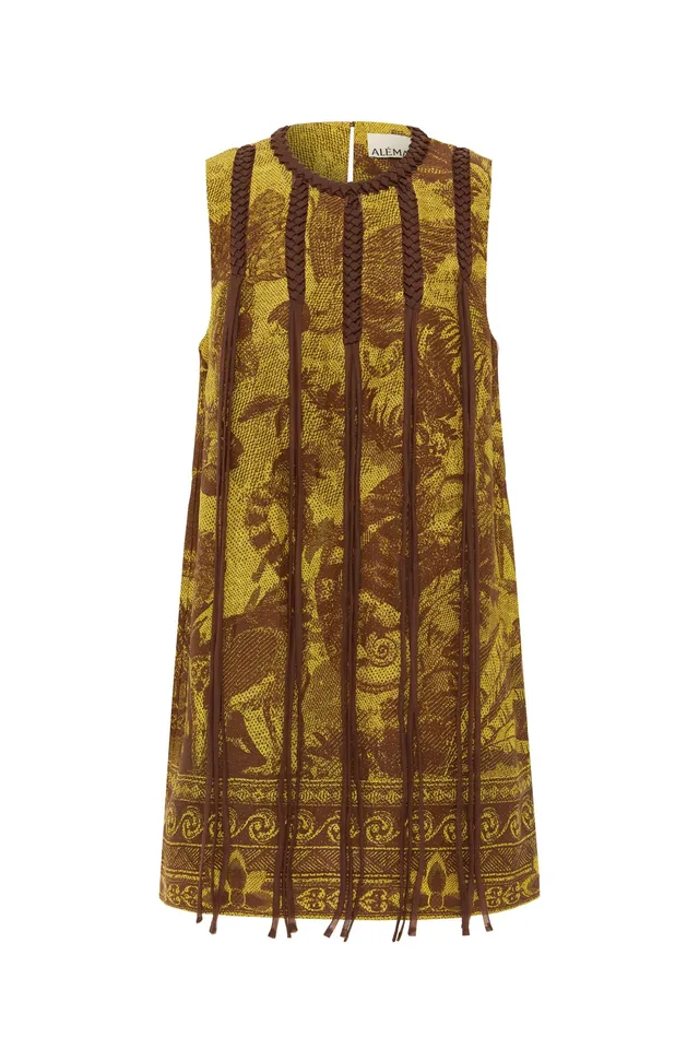 Alemais Charley Mini Dress robe mini lin taille 8 AU