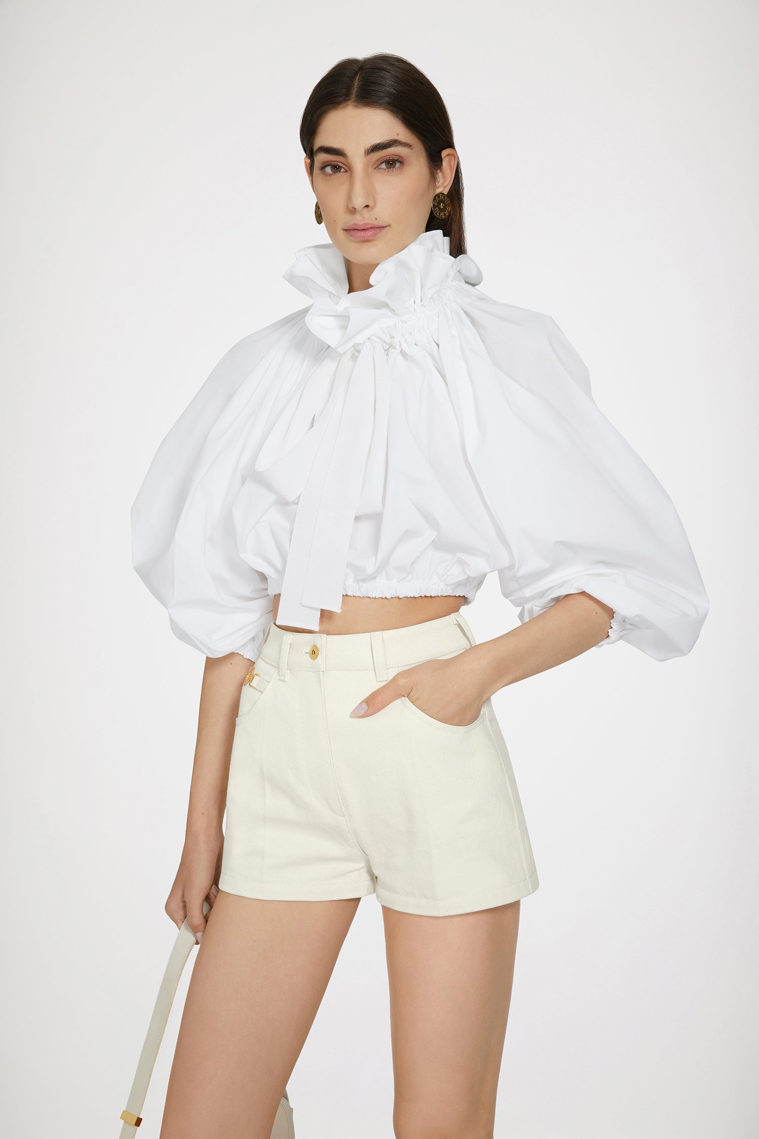 Patou Denim short TR0350178008N jean ecru mini