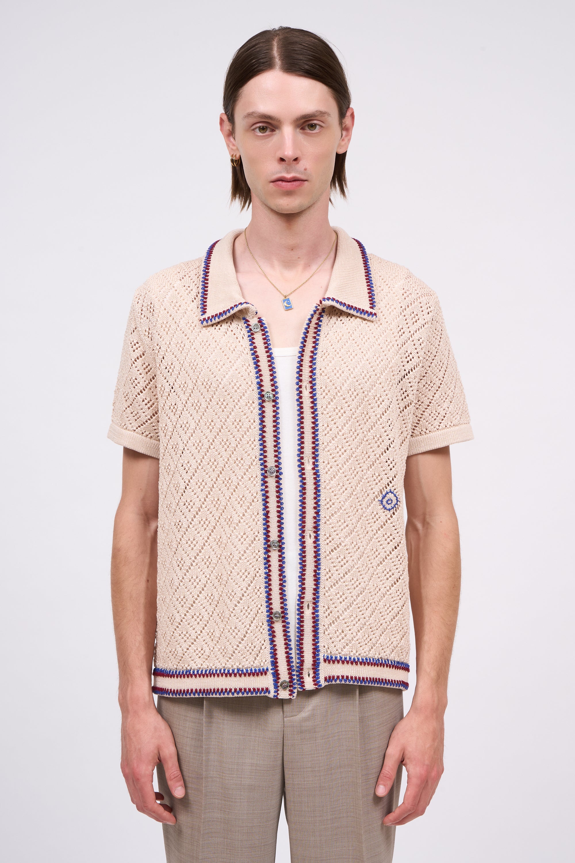 Paul & Joe Mailles Cardigan Amazonie beige crochet coton taille S
