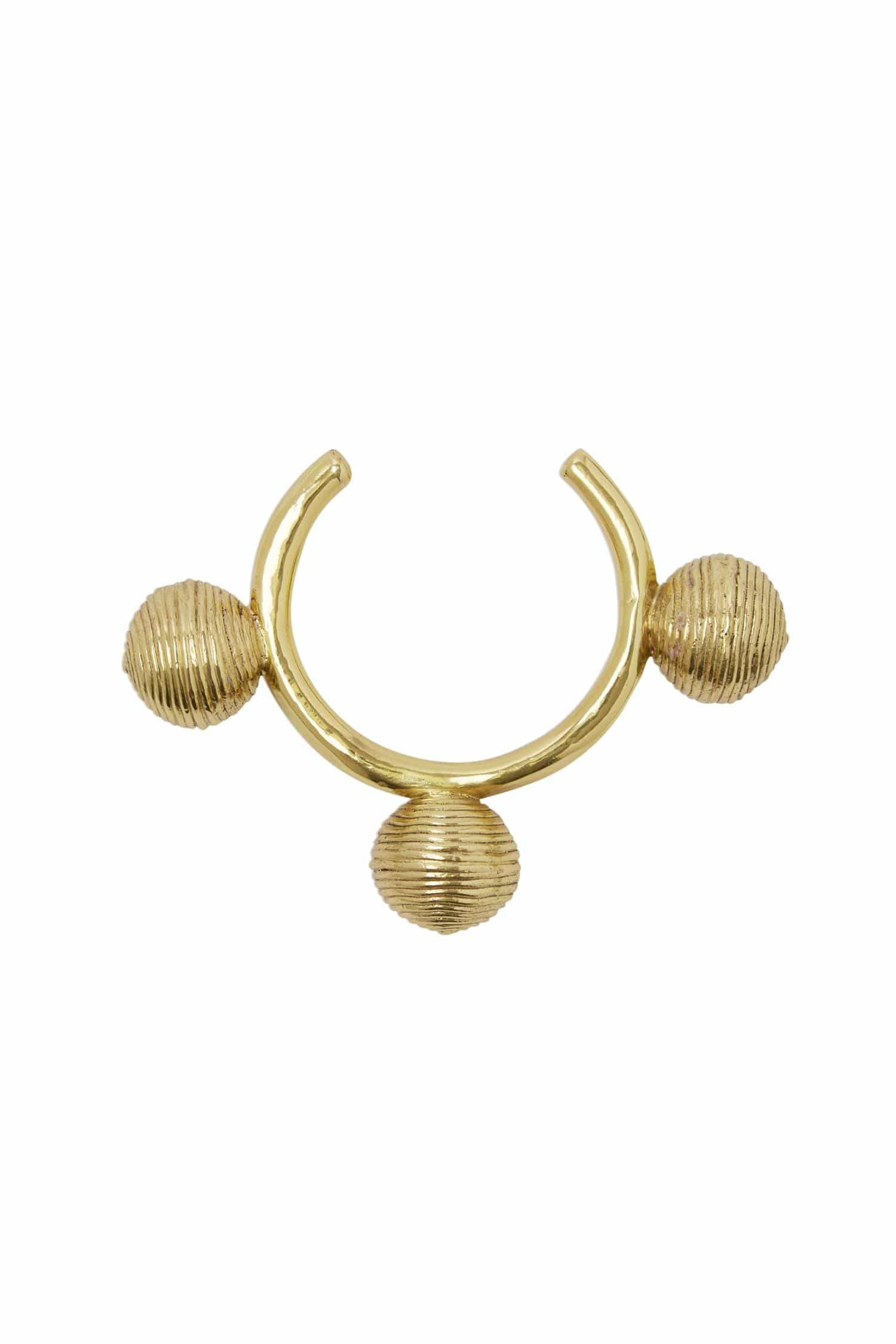 Alemaïs Le Jardin Spiral Ball Bangle bracelet jonc laiton taille unique