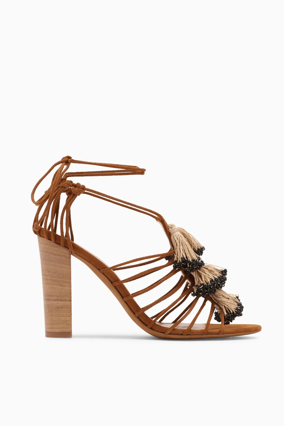 Ulla Johnson Beaded Fringe High Heel Sandal sandales Canyon