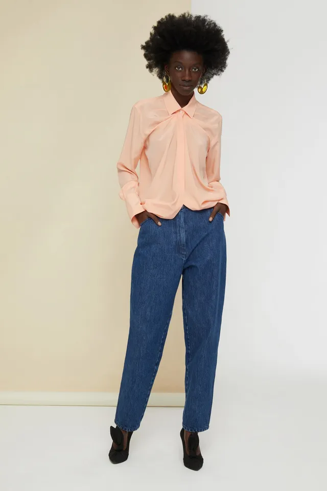 Patou Blouse BL003 Soie Corail Drapee 34-44