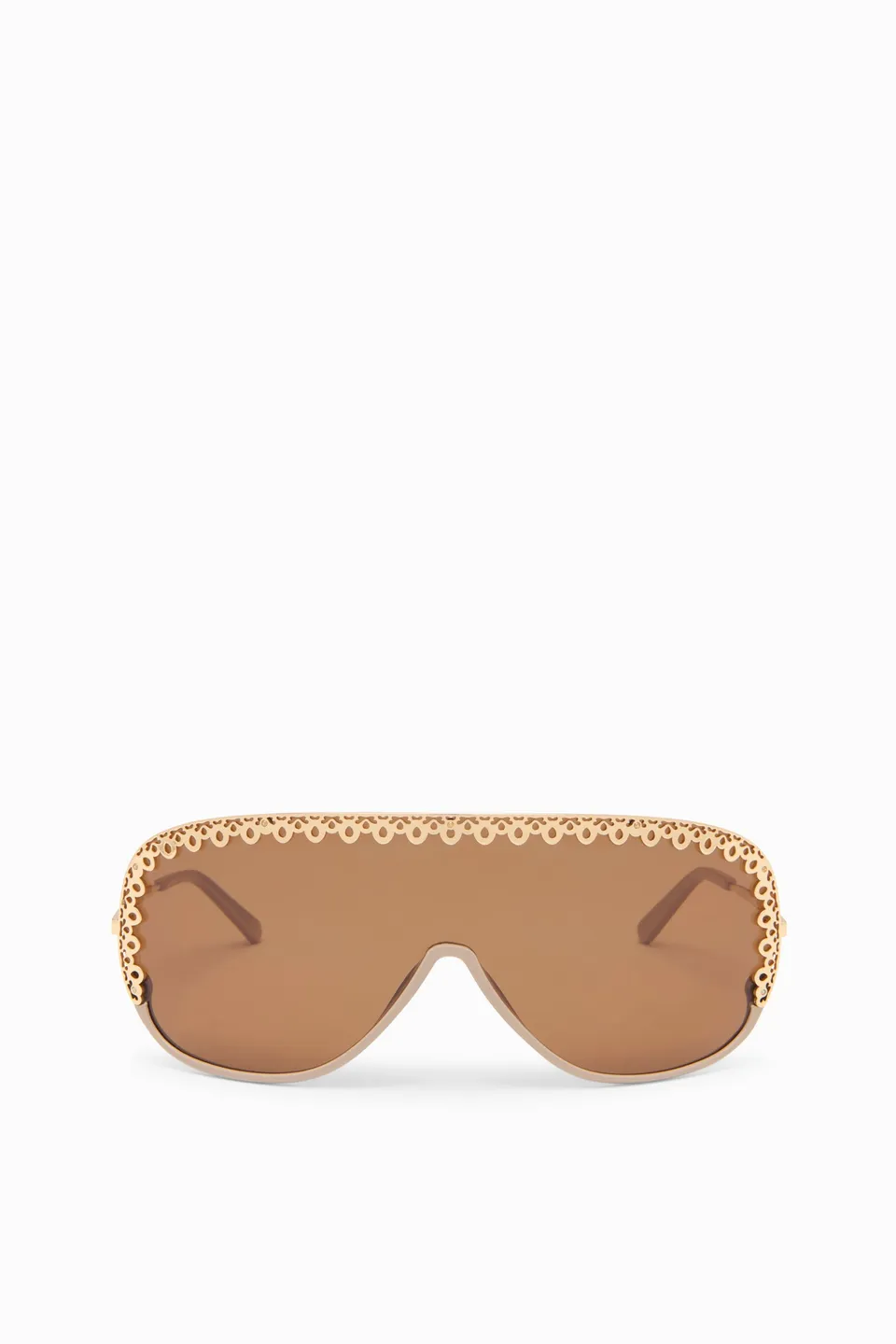 Ulla Johnson Lucien lunettes soleil Fawn métal doré