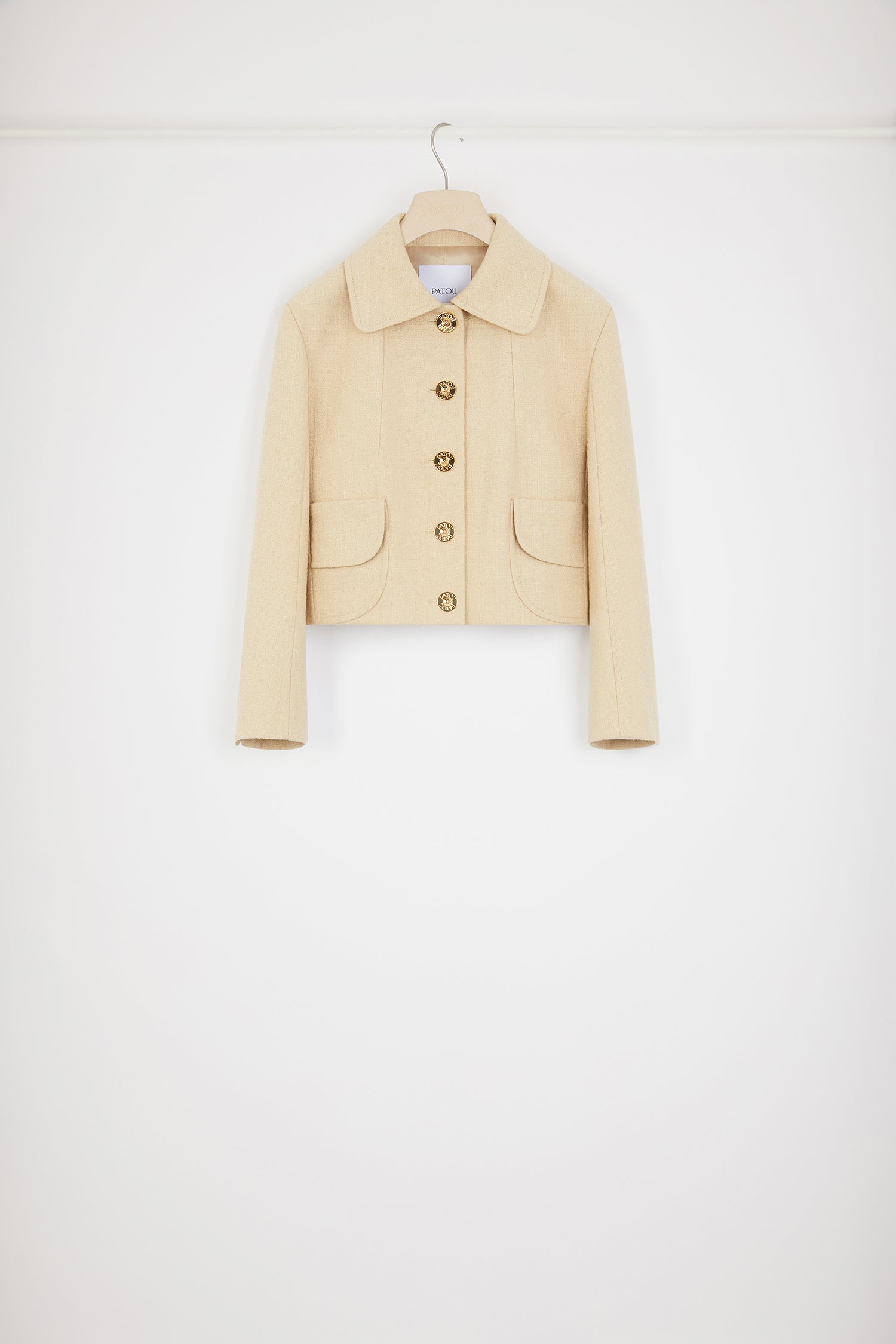 Patou Jackets P24JA0410162113B veste beige tweed coton