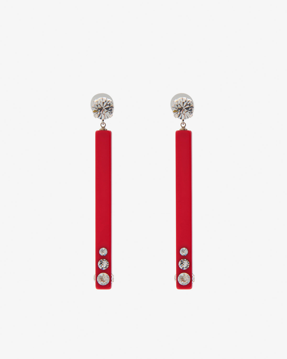Isabel Marant Karlie boucles d'oreilles rouge-argenté