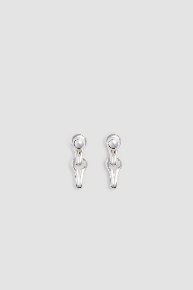 Patou P26JW178 boucles laiton argenté géométrique