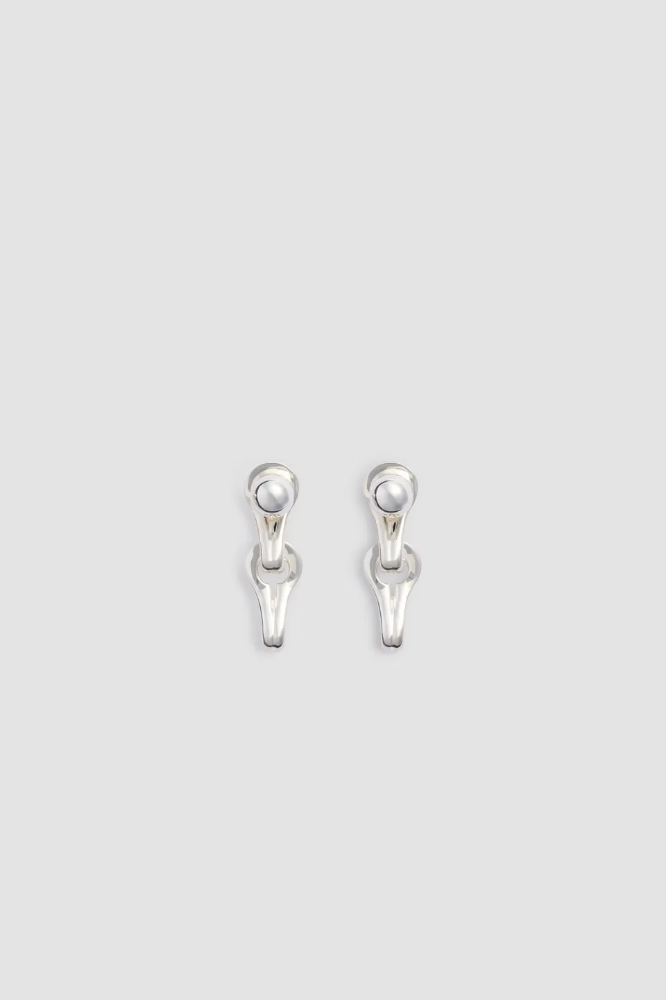 Patou P26JW178 boucles laiton argenté géométrique