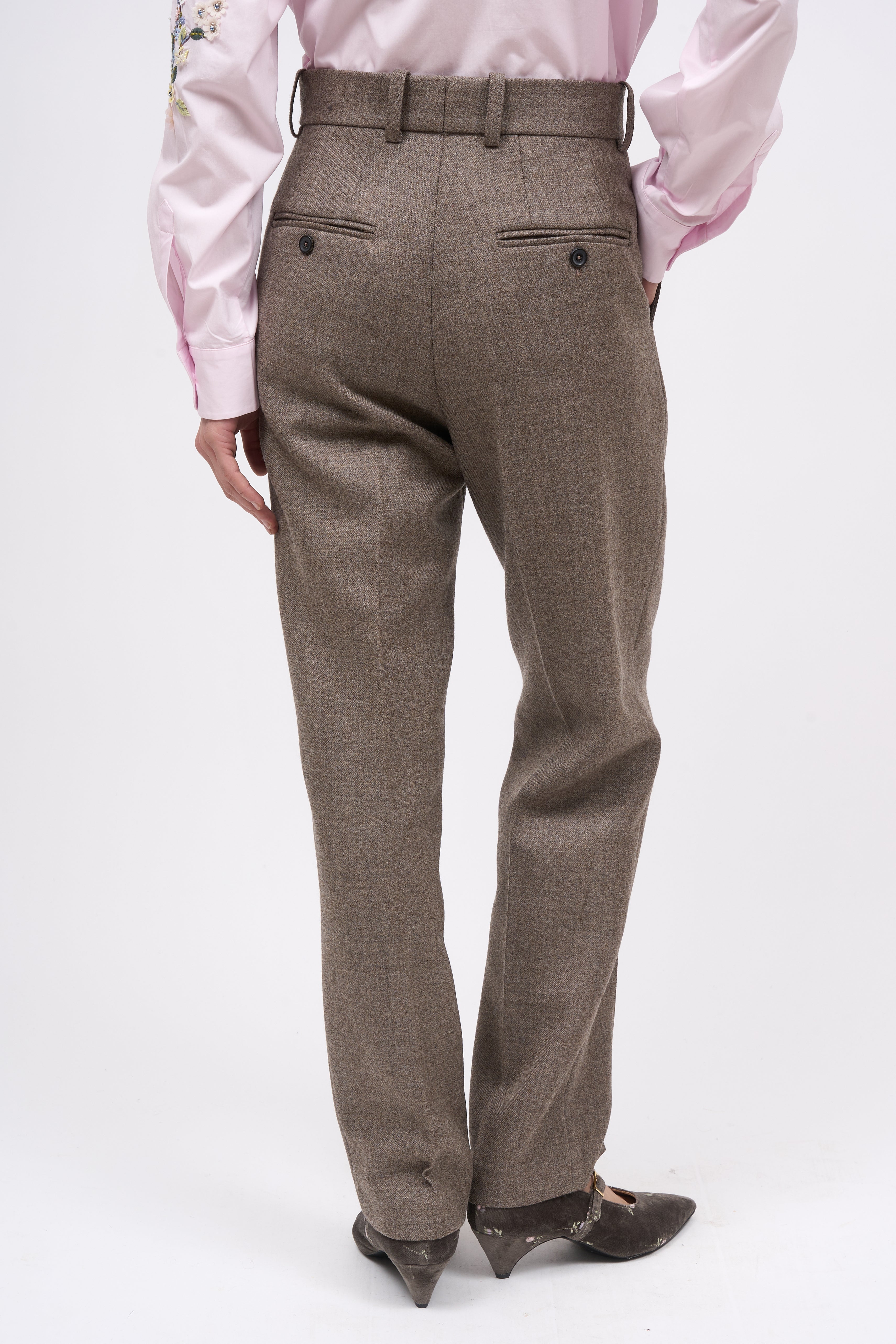 Paul & Joe ALEXIS pantalon droit twill de laine Navy