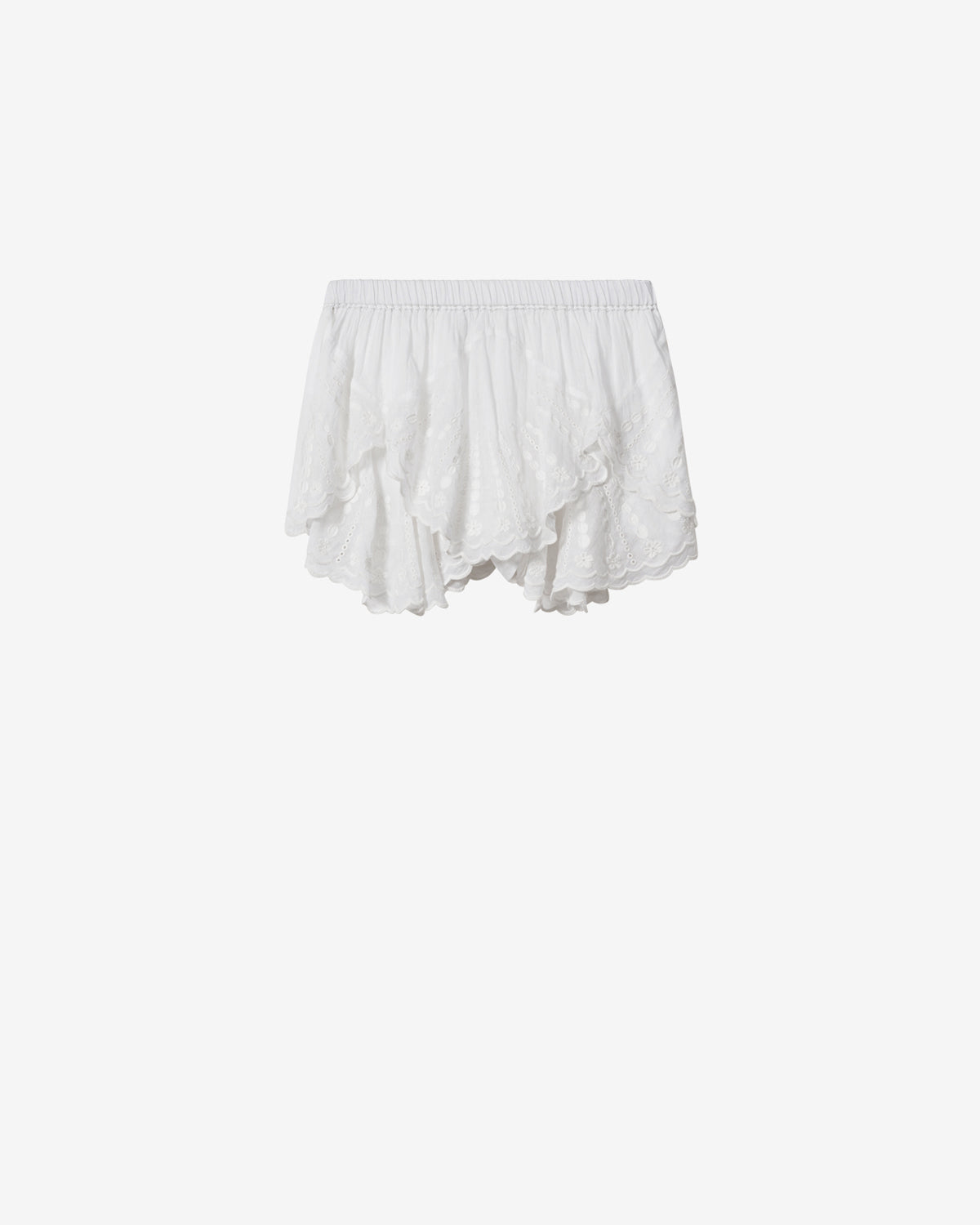 Isabel Marant Layale short blanc broderie anglaise
