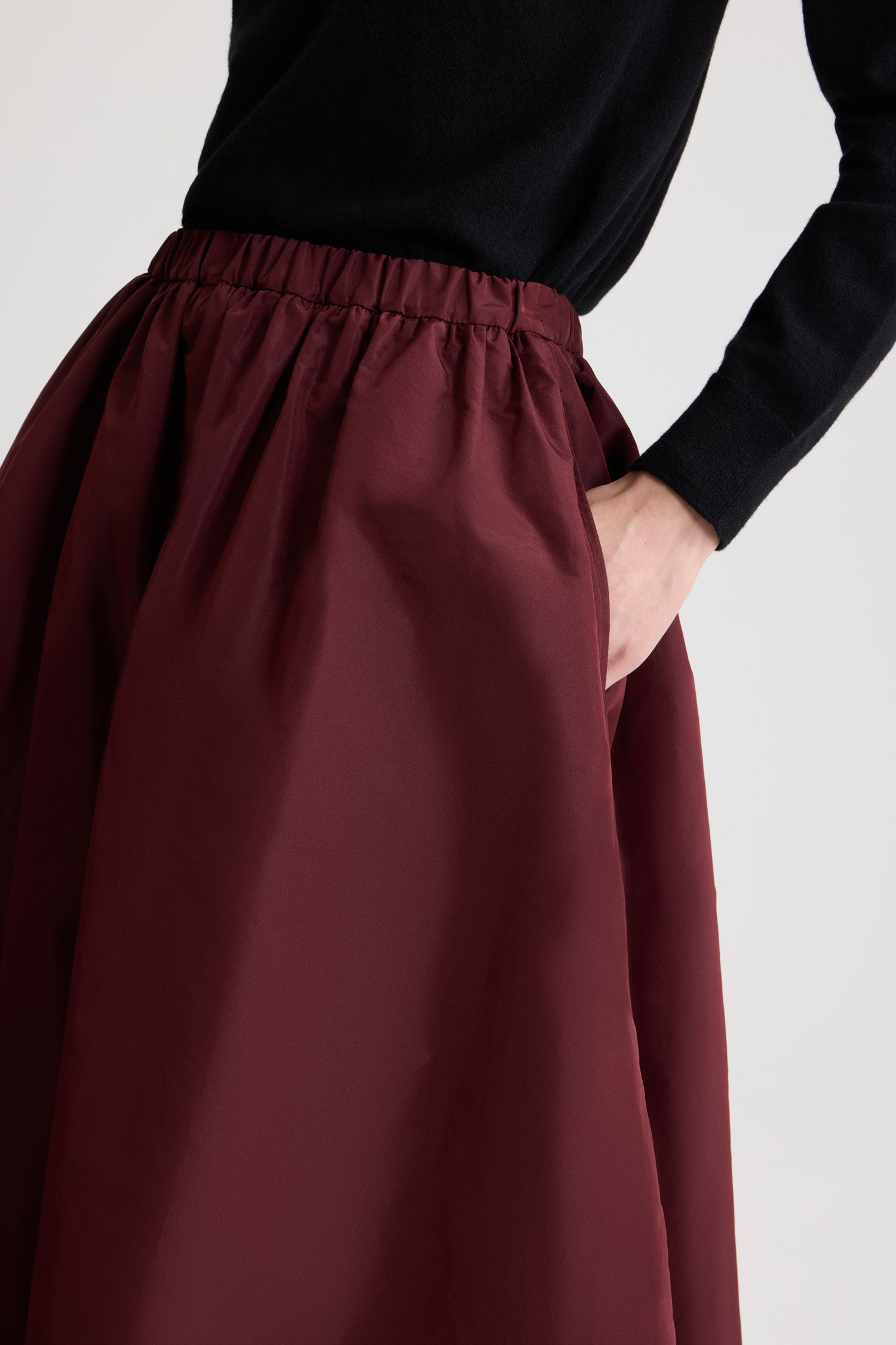 Patou H25SK1000011317R jupe midi faille rouge Vignola