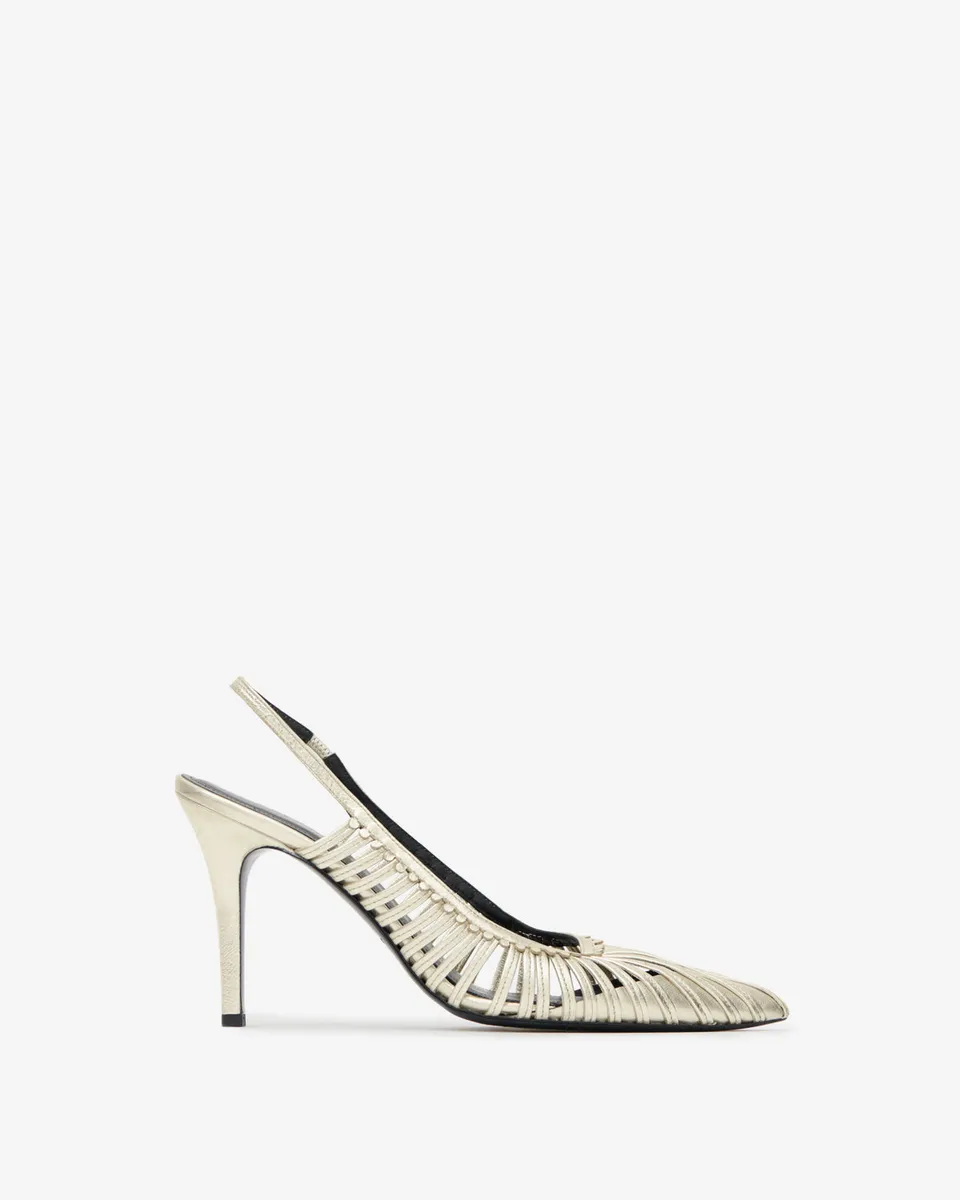 Isabel Marant Pysma escarpins clair doré cuir 9 cm