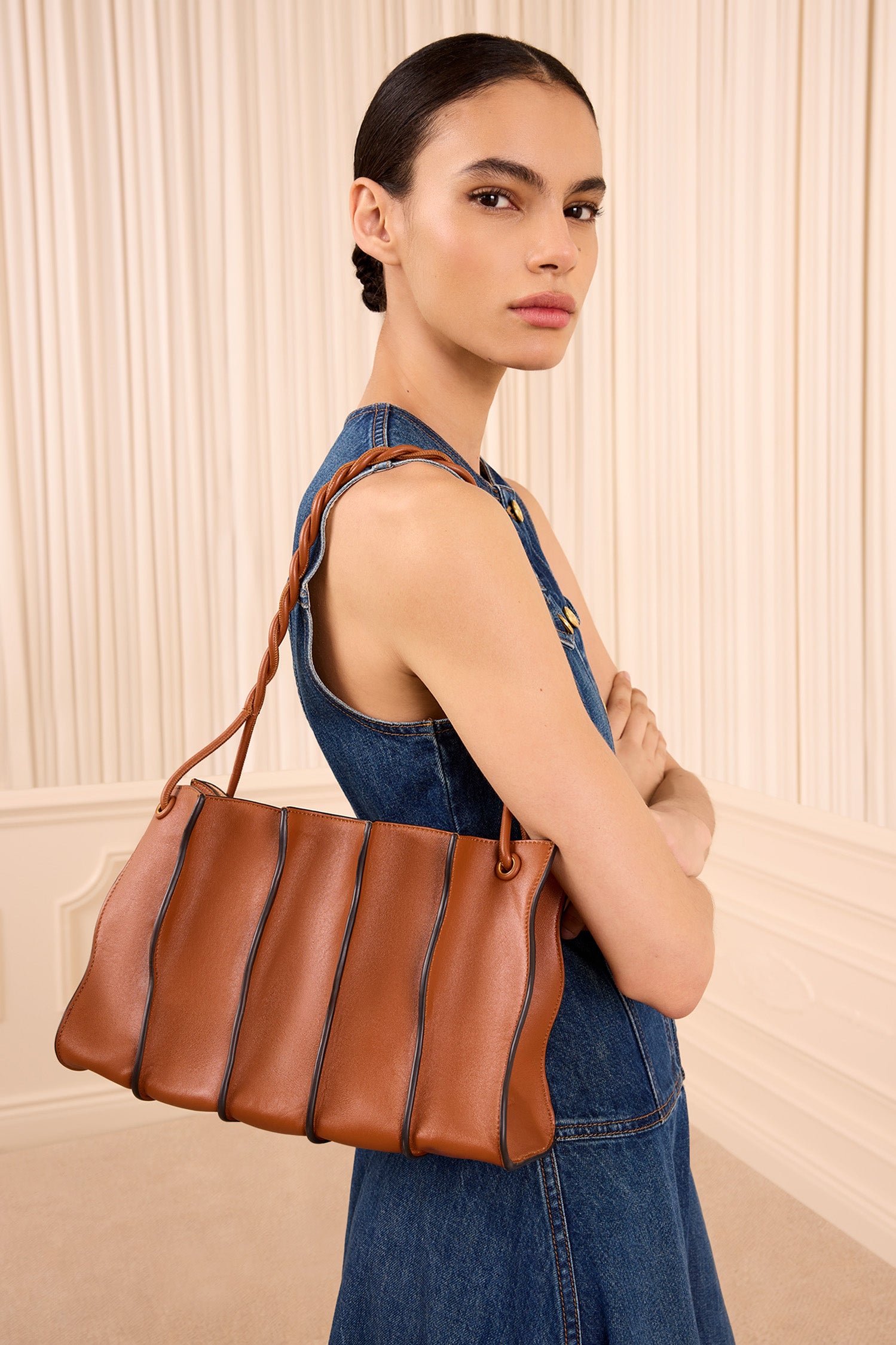 Ulla Johnson Adria Shoulder Bag sac cuir Sierra