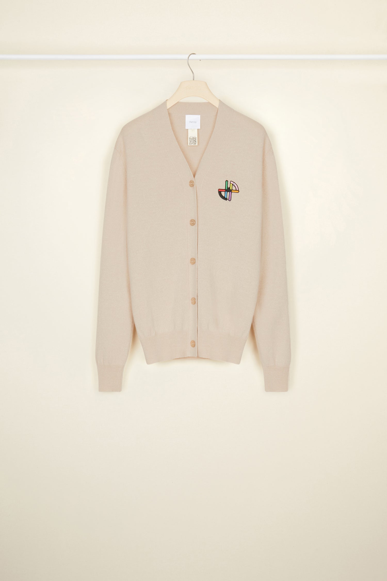 Patou Knitwear JP Barbapapa cardigan laine parchemin