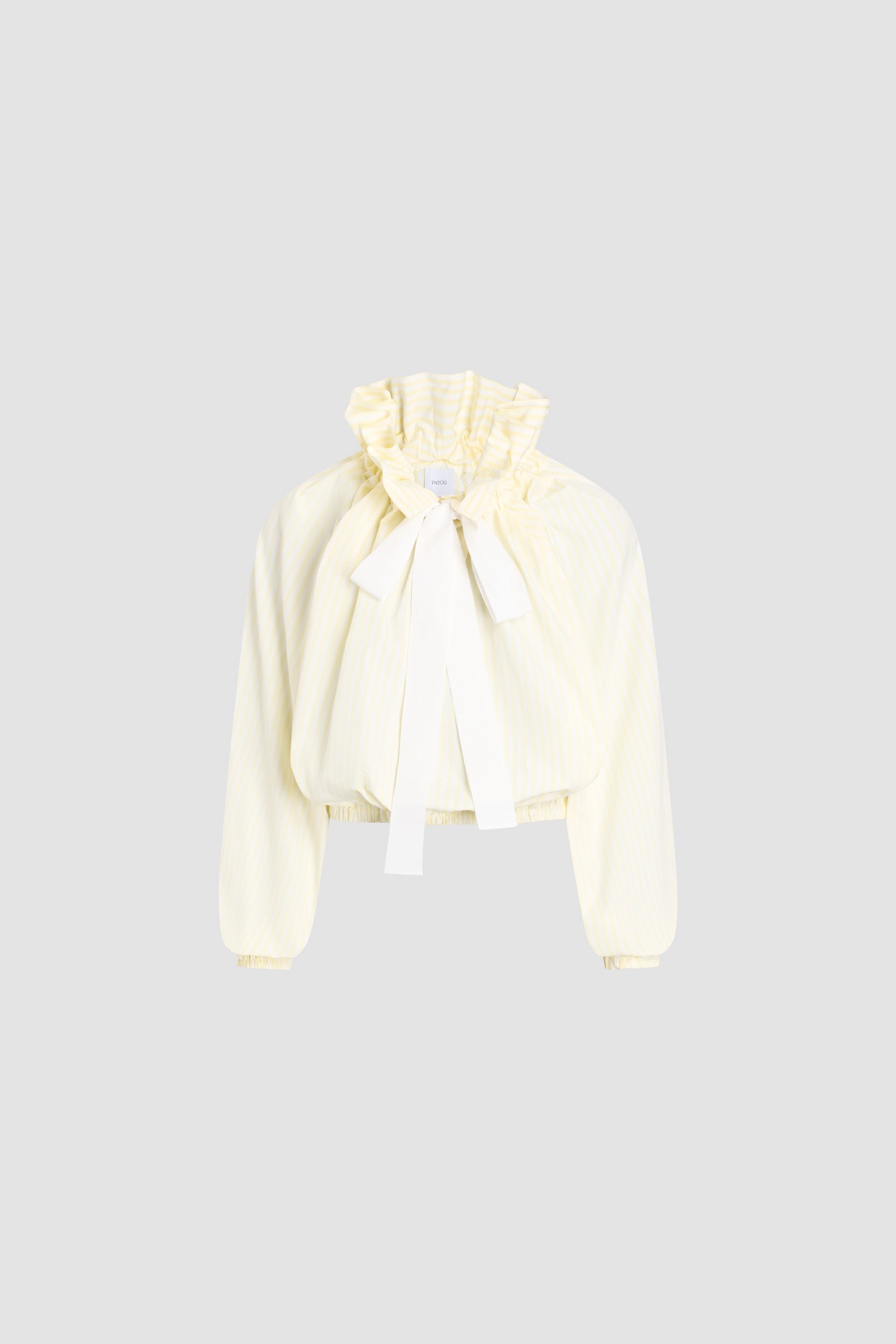 Patou TO017 top rayé jaune coton bio volumineux