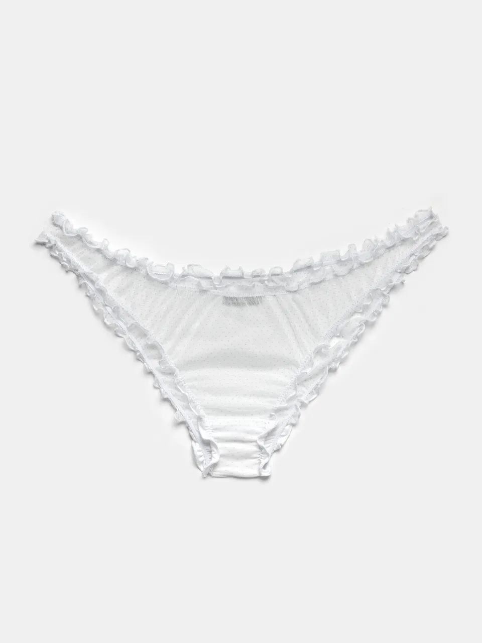 Ester Manas Lingerie culotte volants pois blanc XL mesh