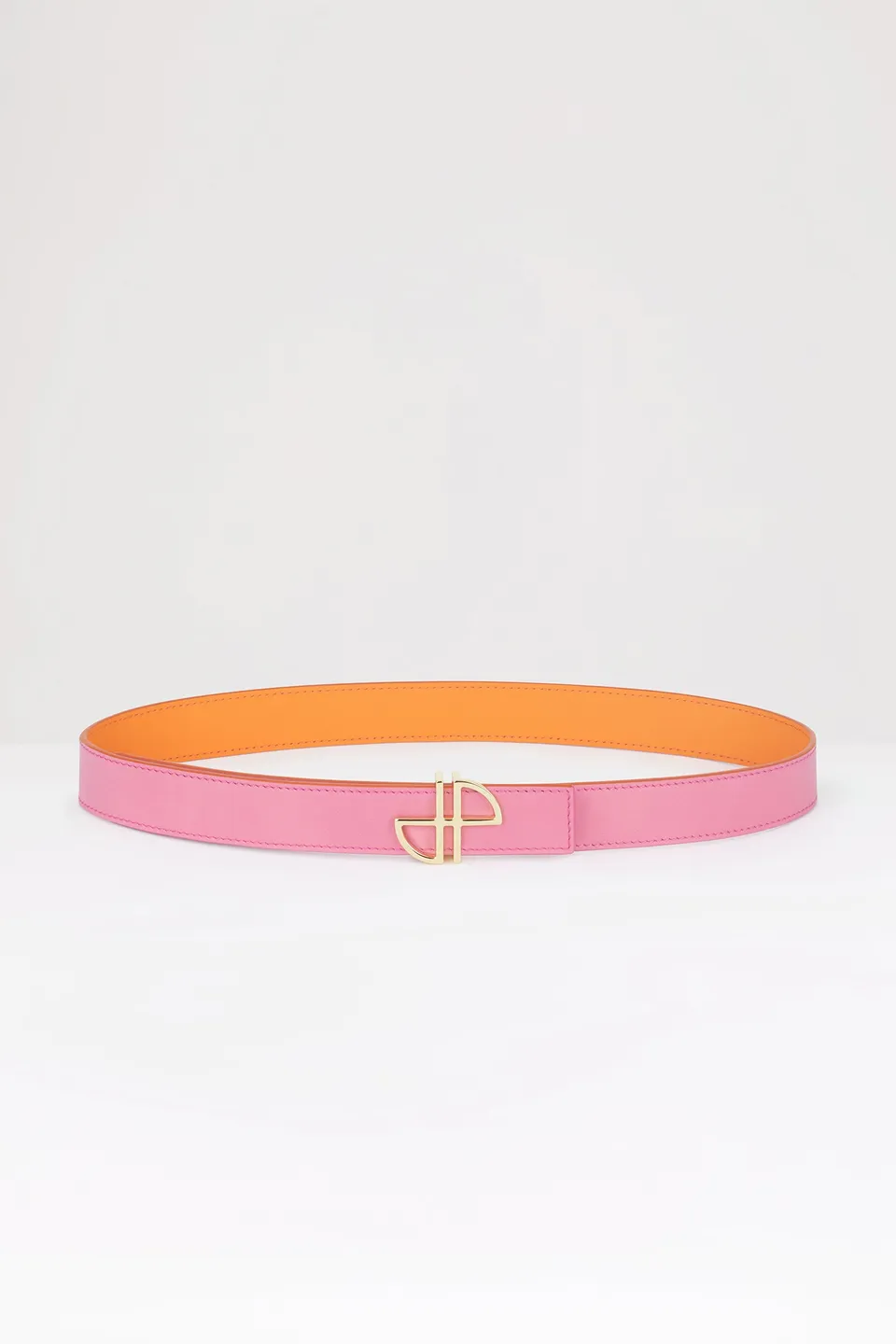 Patou BE001 ceinture cuir orange réversible