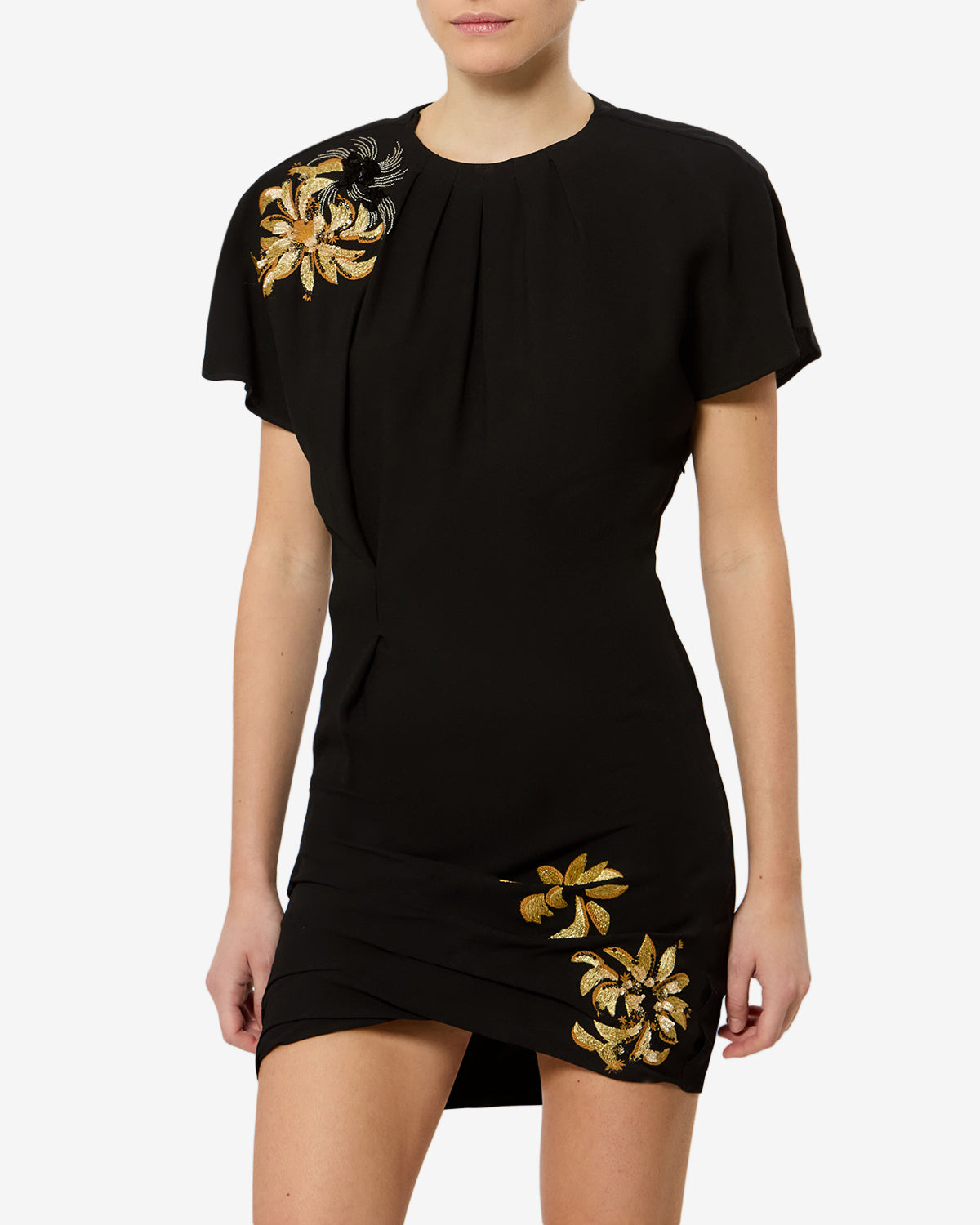 Isabel Marant Sakia robe noire brodée Firework