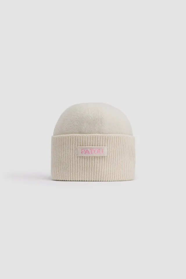Patou AC078 bonnet laine cachemire blanc taille unique