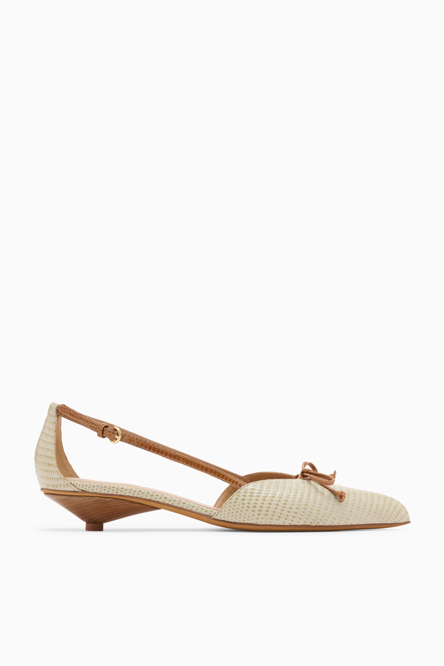 Ulla Johnson Bow escarpins Olive cuir talon kitten