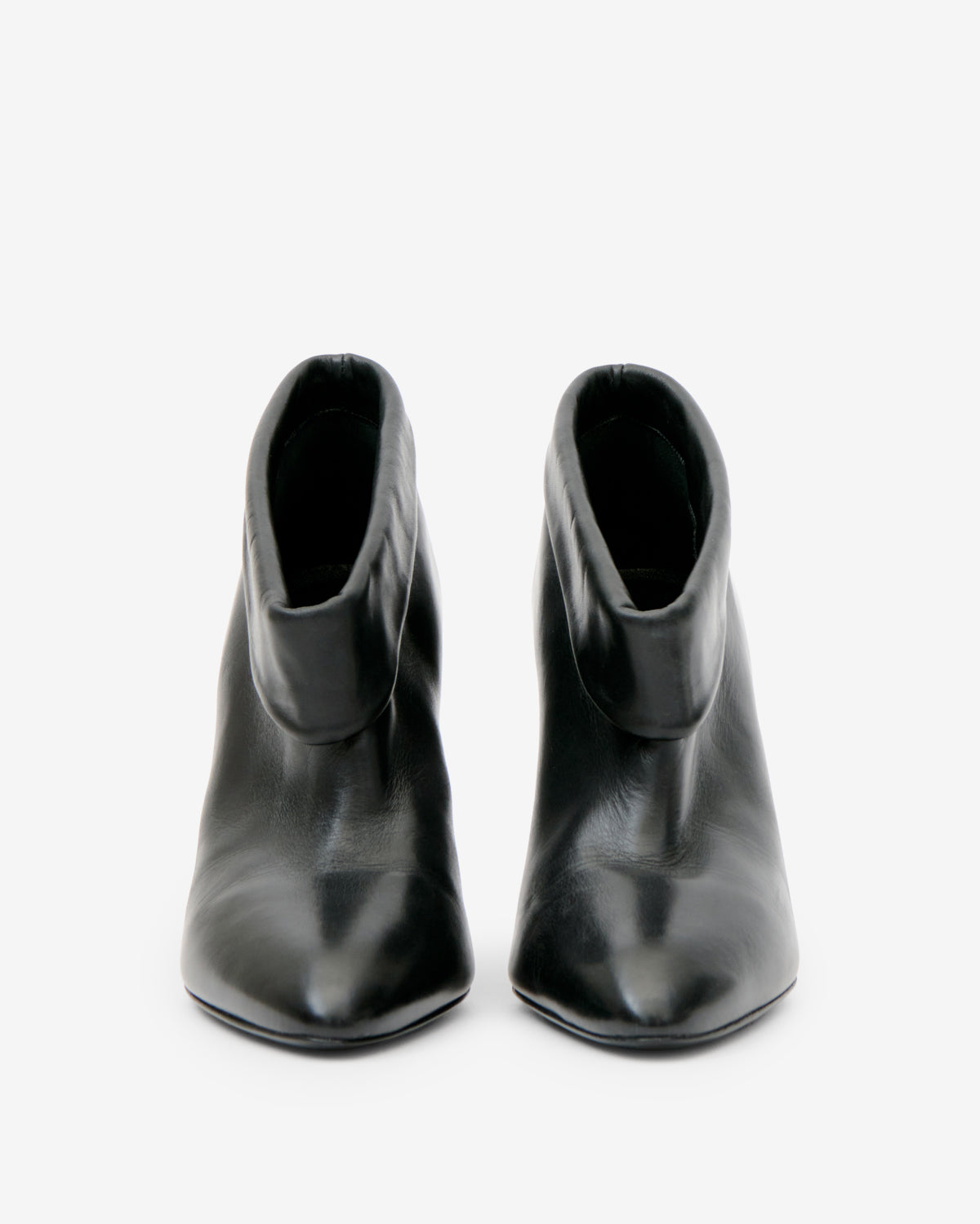 Isabel Marant Janela bottines cuir noir talon 9 cm bout amande