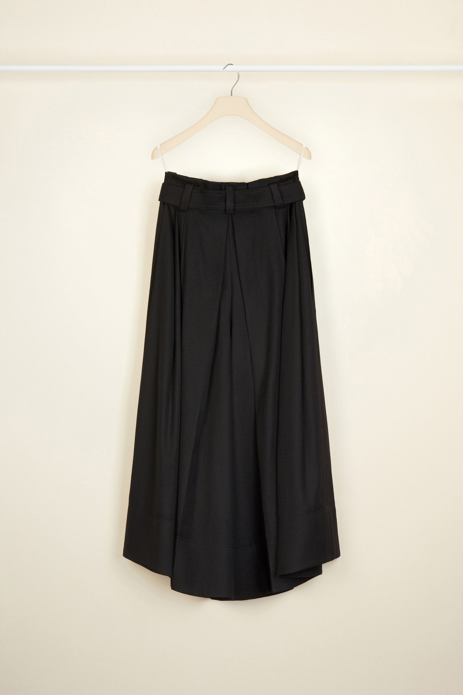 Patou H21SK016 jupe-culotte noire tricotine laine poches