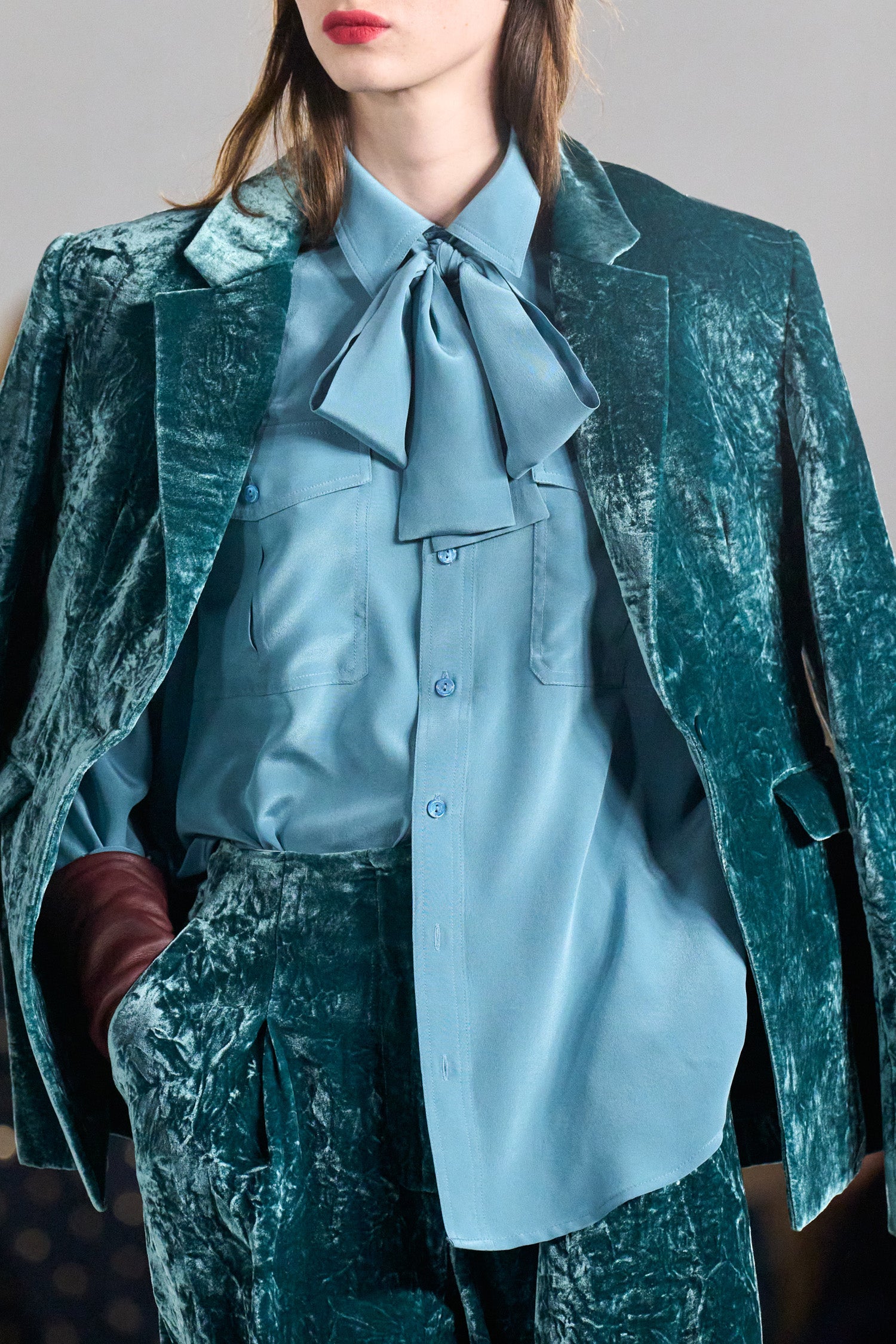 Ulla Johnson Coats Ellery Velvet Jacket Jadeite vert velours