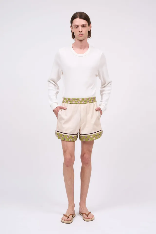Paul & Joe Elion short gabardine coton brodé