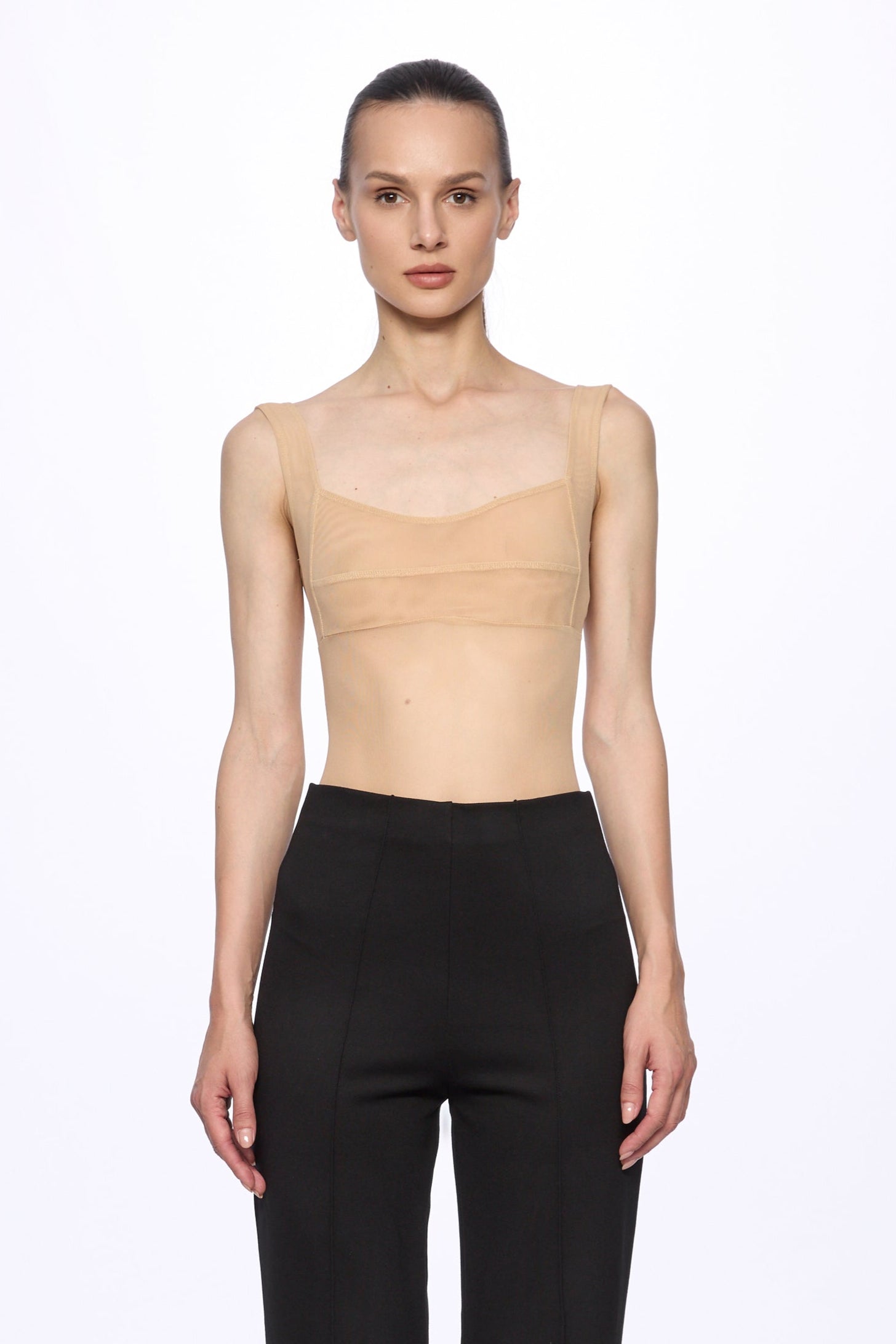 ATU Body Couture Mesh Corset Bodysuit body nude taille S