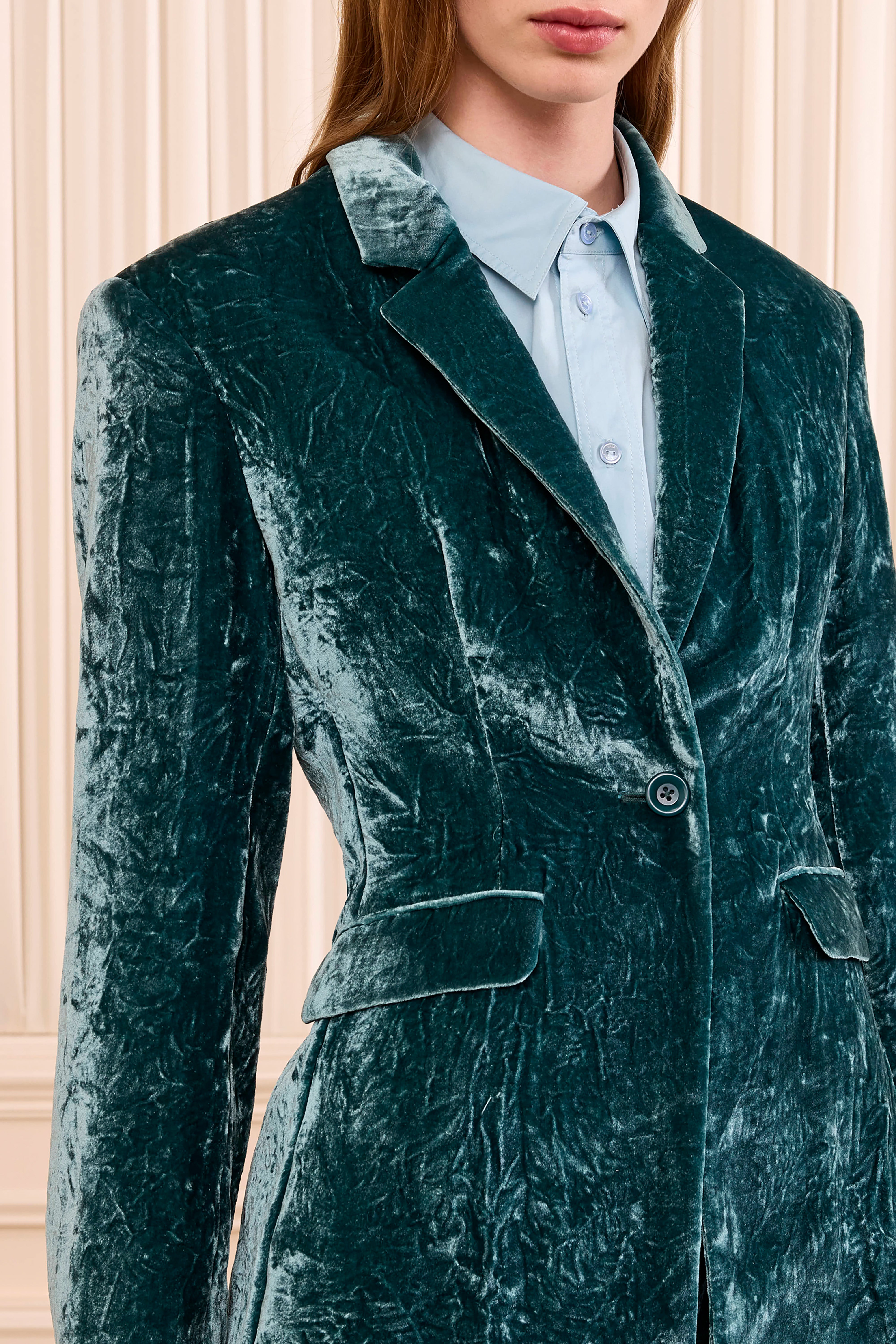 Ulla Johnson Coats Ellery Velvet Jacket Jadeite vert velours