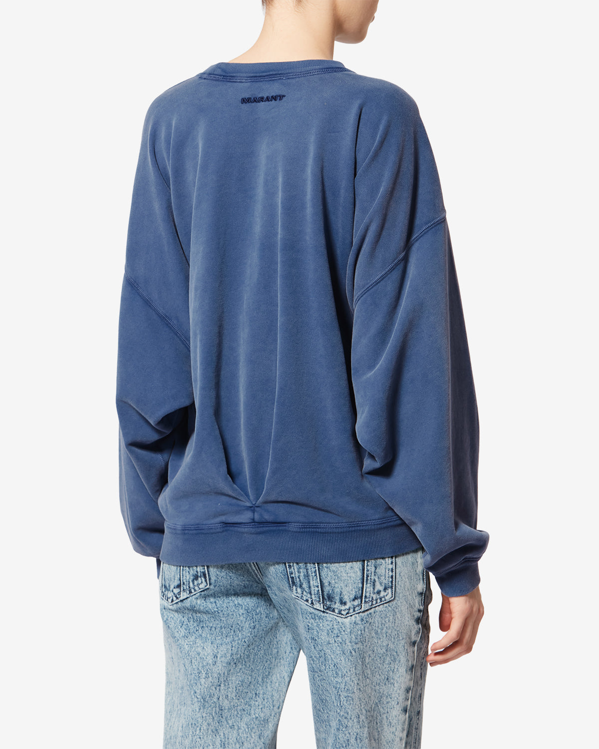 Isabel Marant Sauria sweatshirt bleu indigo coton délavé