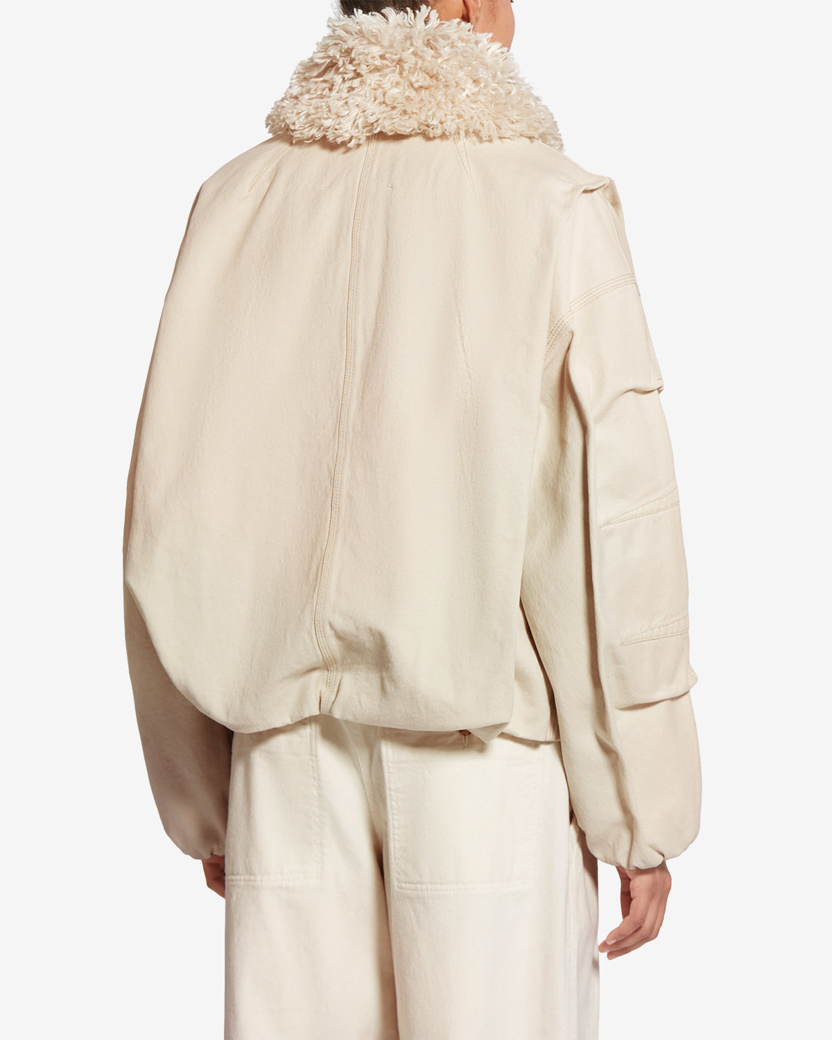 Isabel Marant Charone veste écru fausse fourrure