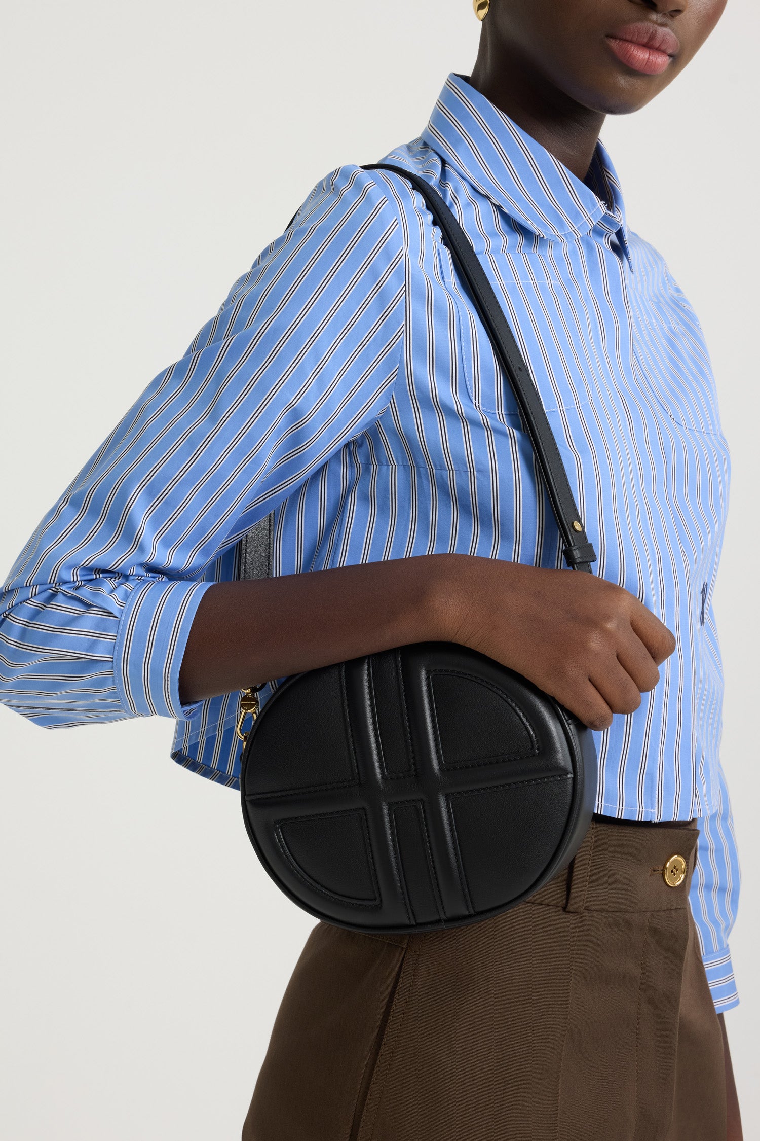 Patou Le JP sac cuir noir 21 cm