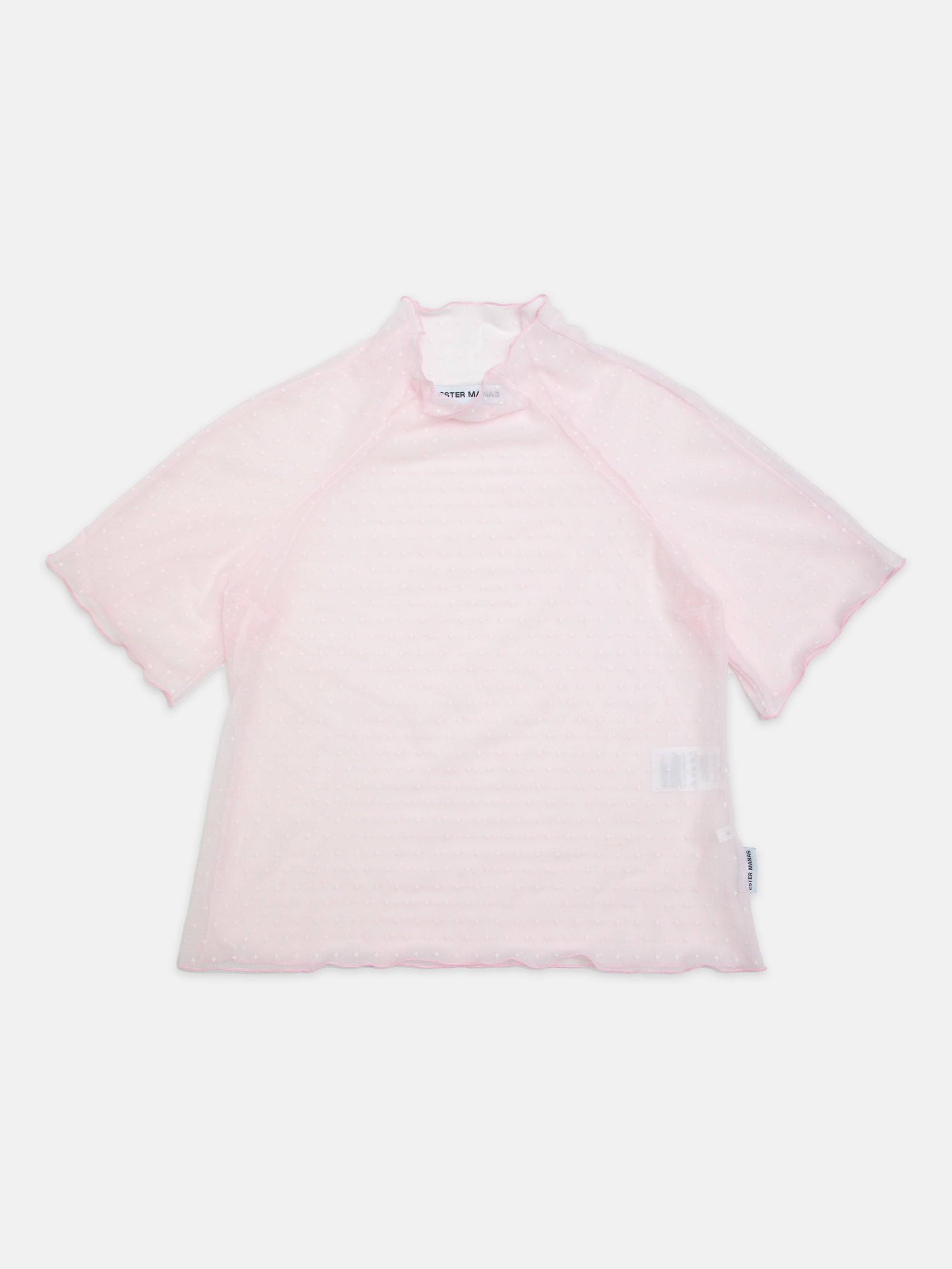 Ester Manas Tops Pink Polka Dot Top haut rose XS/S sequins