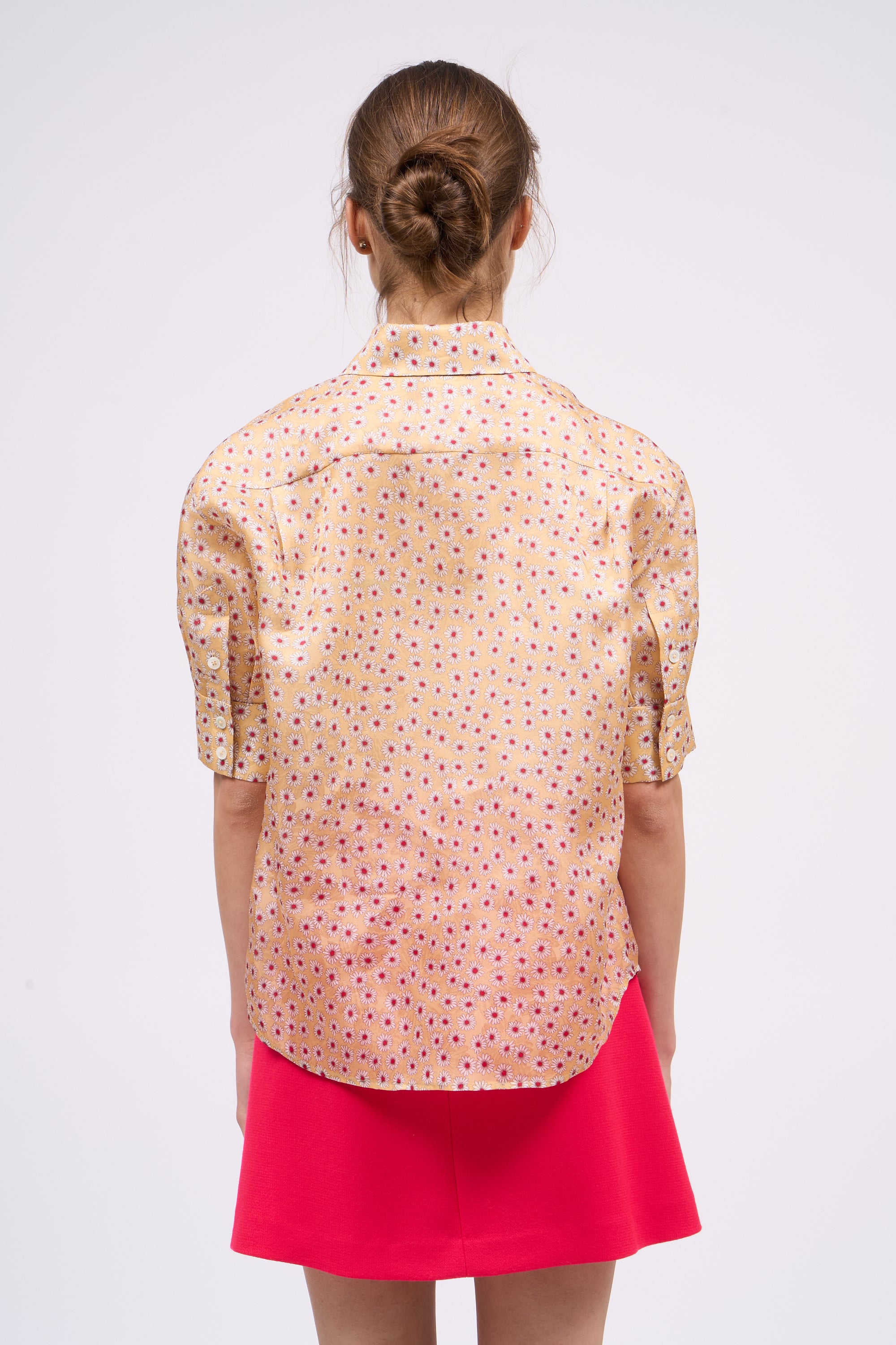 Paul & Joe chemise Delta soie jaune marguerite T1