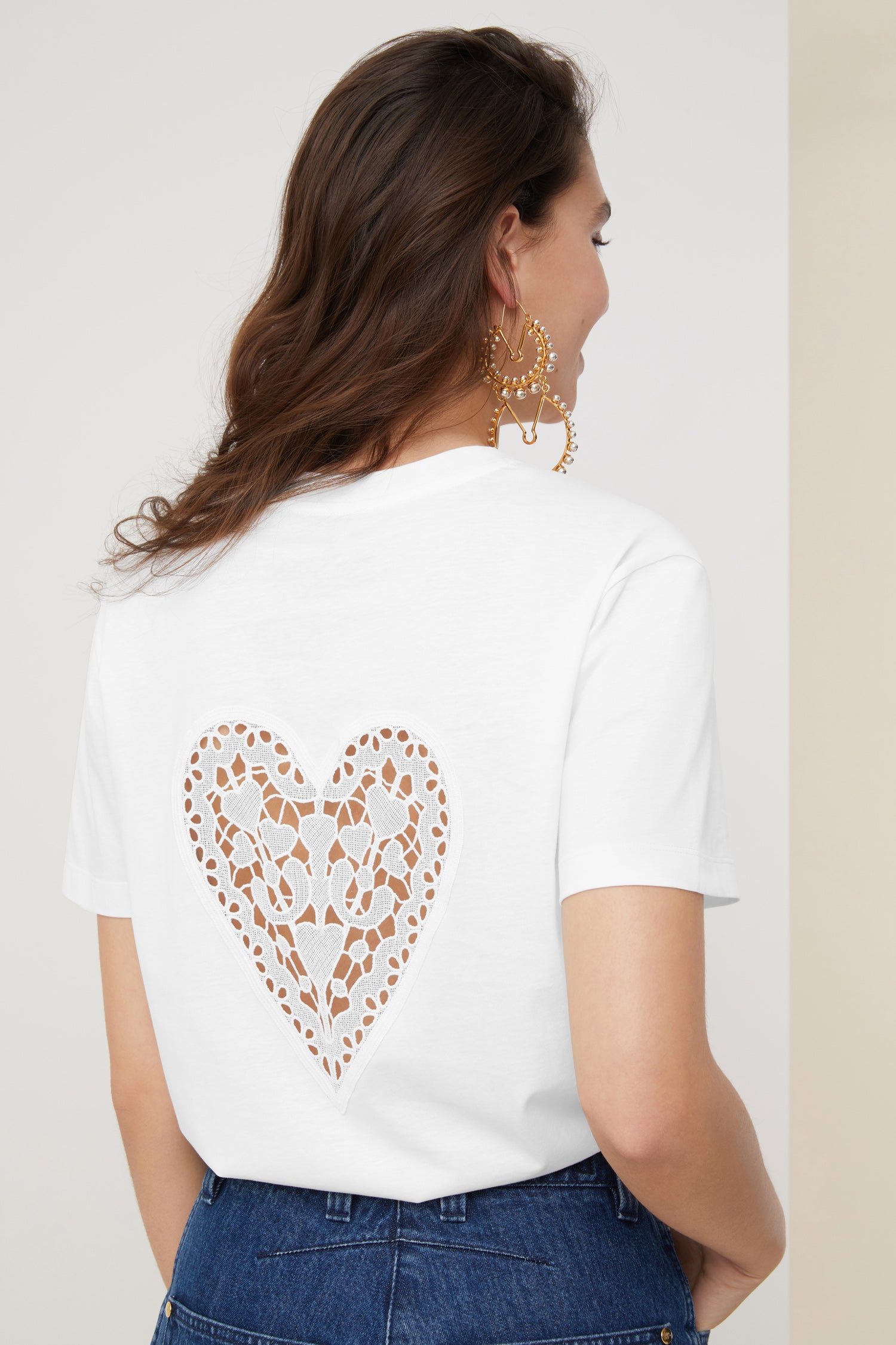 Patou JE022 tee coton bio blanc cœur dos