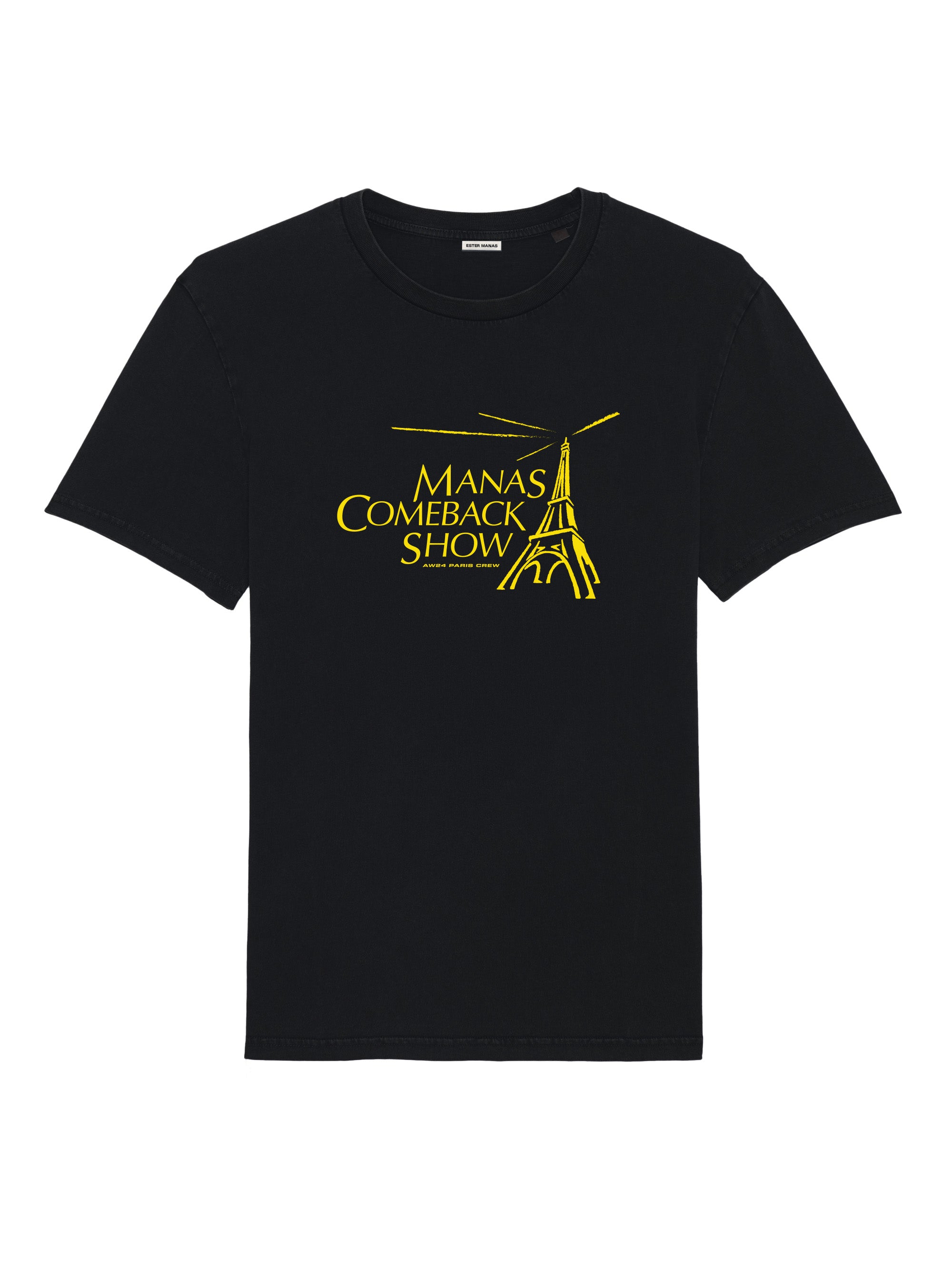 Ester Manas Miss you T-shirt tee-shirt noir coton bio
