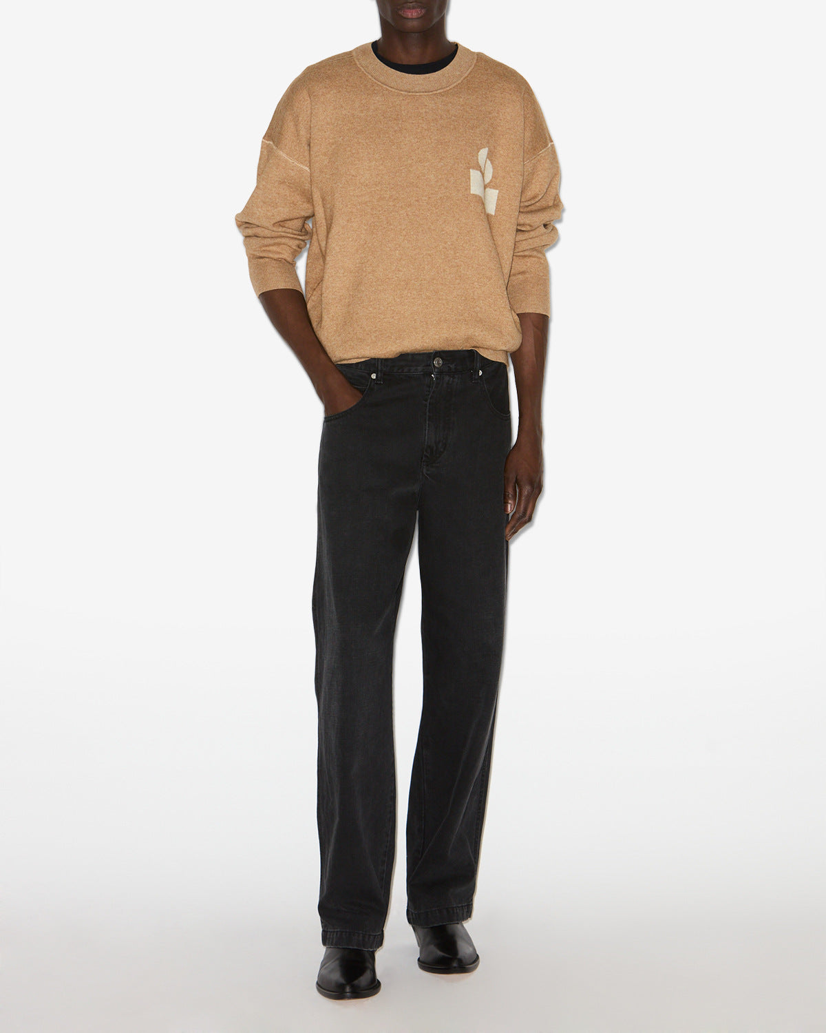 Isabel Marant Atley pull camel laine col rond