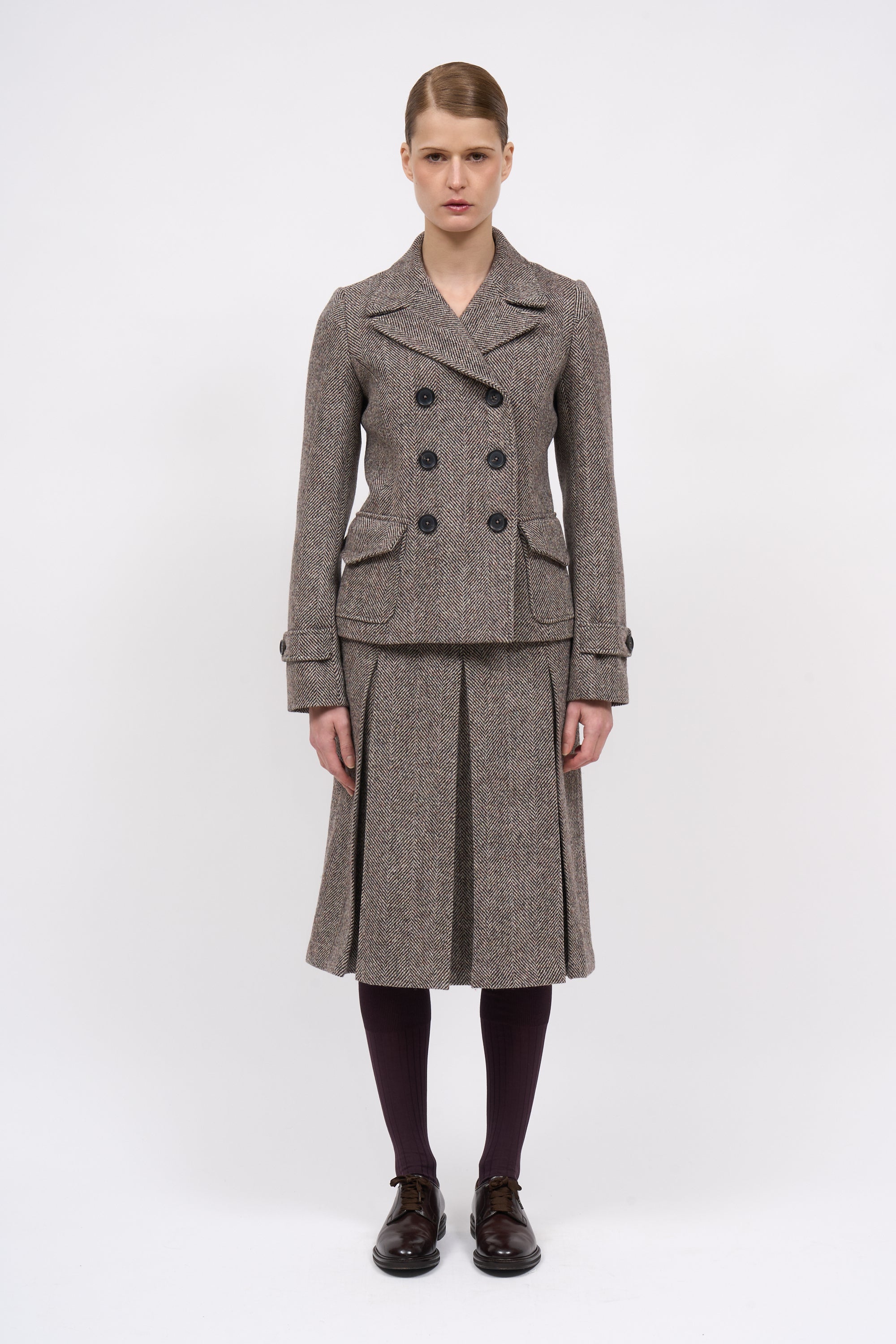 Paul & Joe Hailey veste laine chevron Harris Tweed Tilda