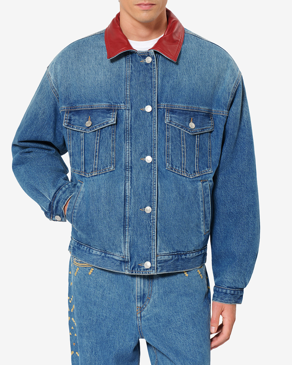 Isabel Marant Johan veste denim réversible bleu coton