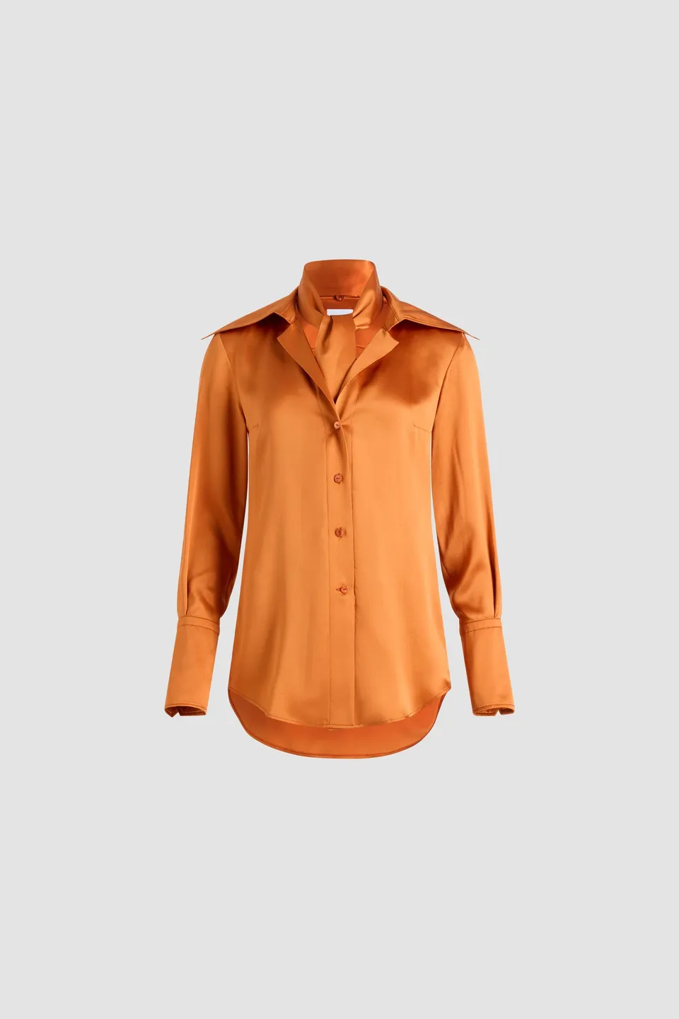 Patou H25BL053 blouse soie bio Golden Oak col large