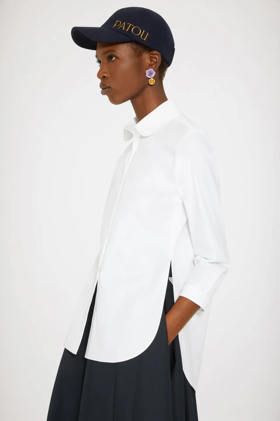 Patou Tops chemise BL0200017001W coton bio blanche